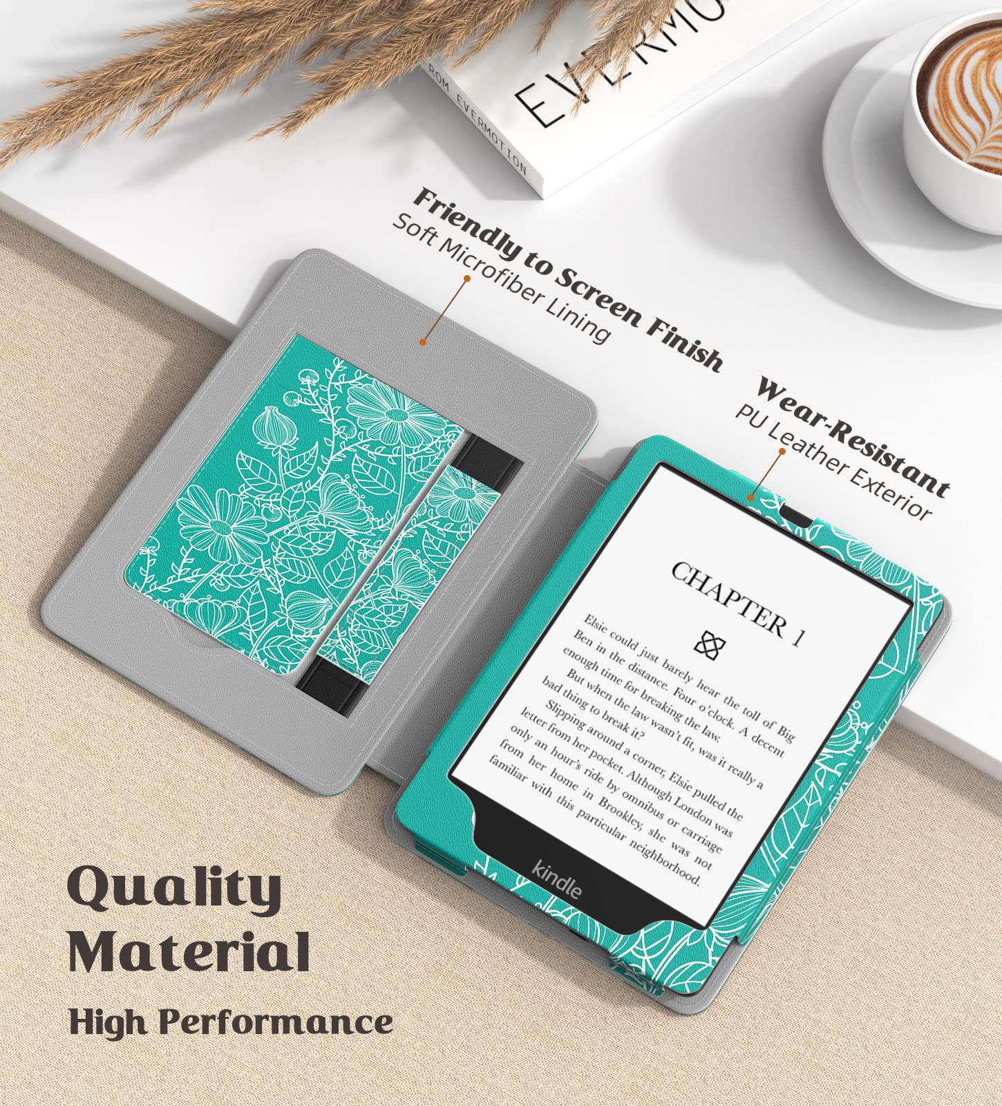 Moko Case For Kindle Paperwhite 11Th Generation 2021 Release, Slim Pu Shell Cover With Auto Wake/Sleep, Lightweight & Protective