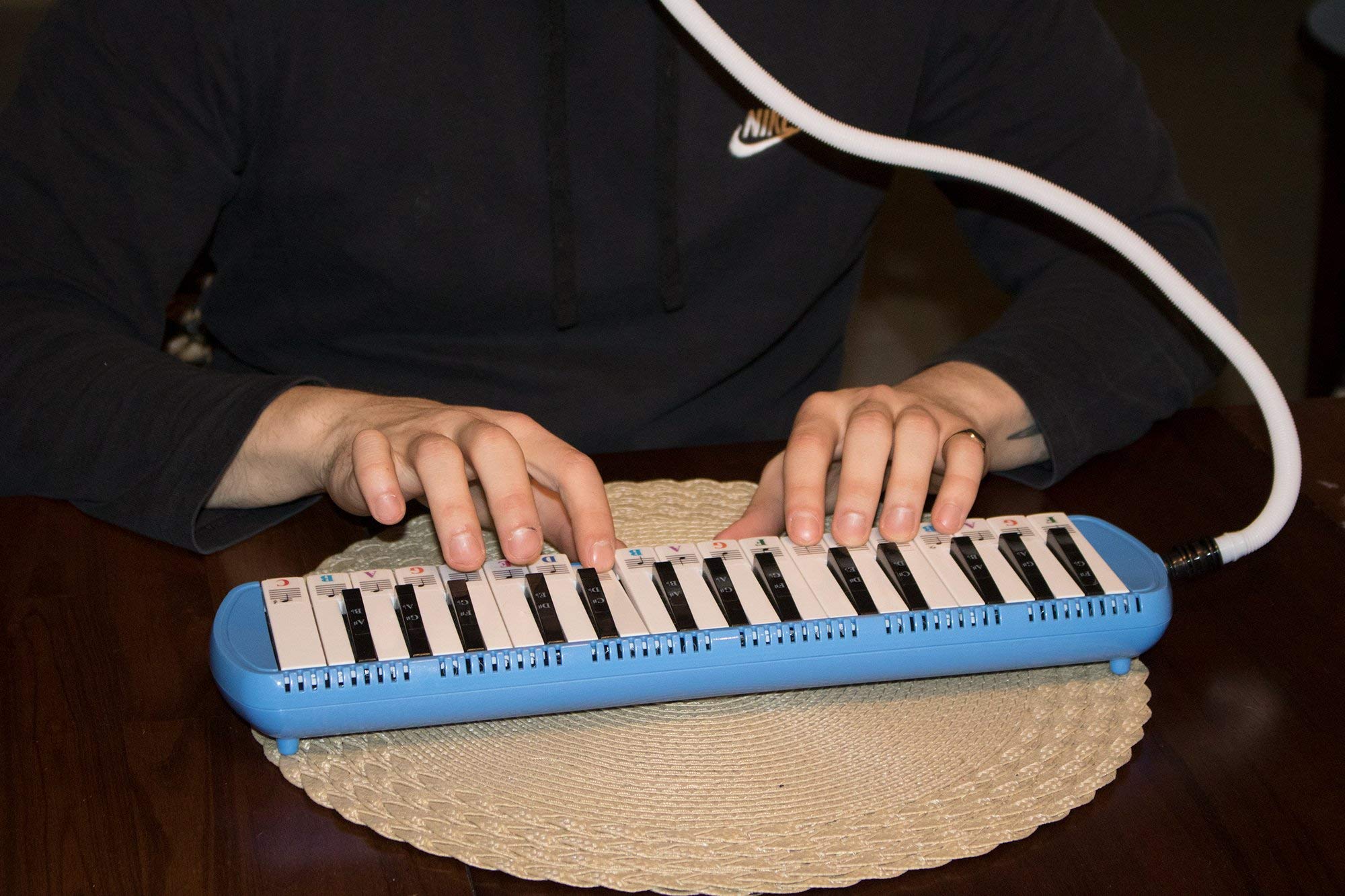 Qmg Piano Stickers For 32/37 Key Melodica, Transparent And Removable, Made In Usa