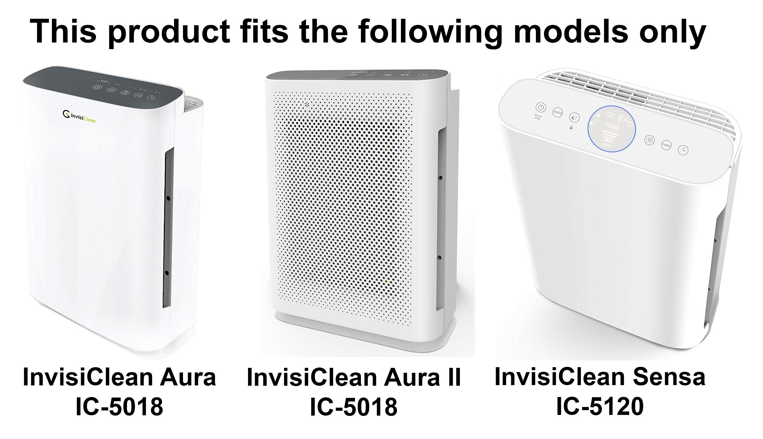 Invisiclean Replacement Activated Carbon Prefilter   4 Pack   Compatible With Invisiclean Aura Ic 5018 And Sensa Ic 5120 Air Pur