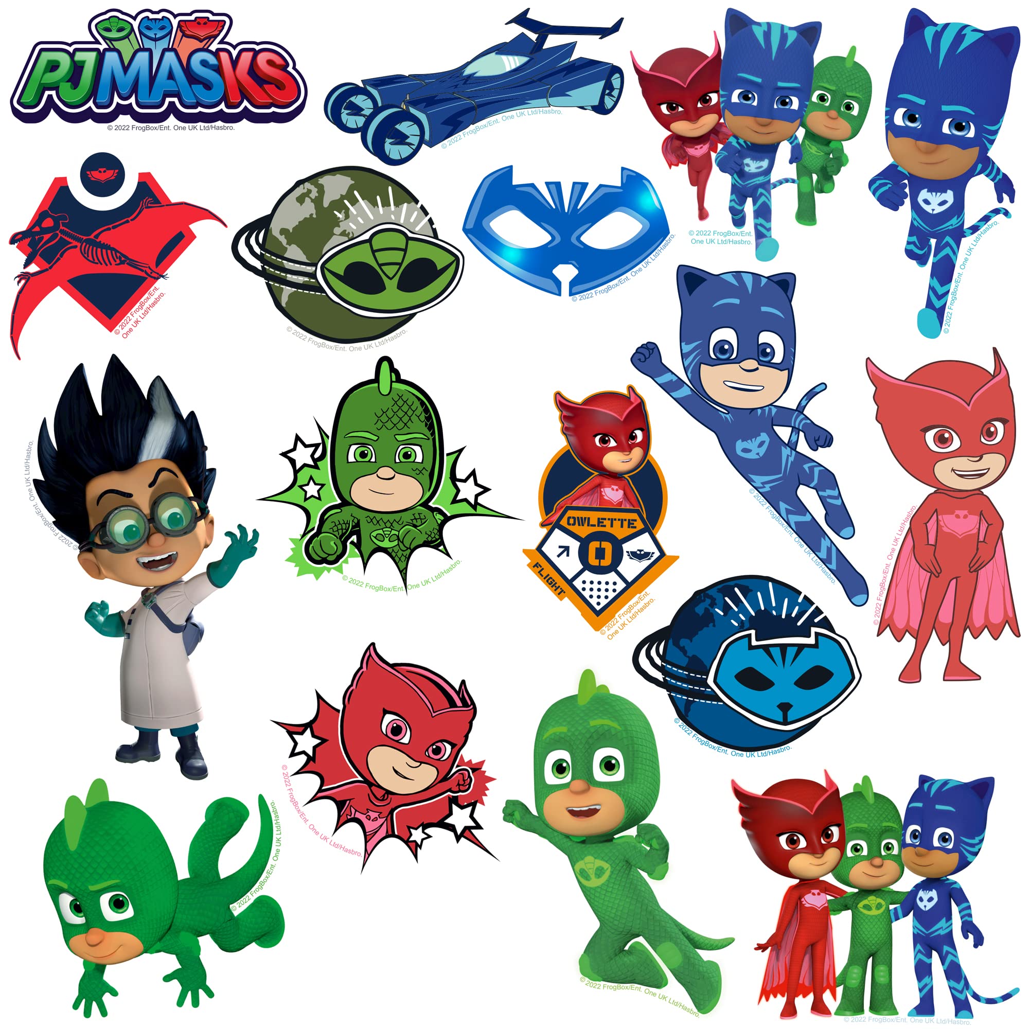 Pj Masks 50Ct Vinyl Large Deluxe Stickers Variety Pack   Laptop, Water Bottle, Scrapbooking, Tablet, Skateboard, Indoor/Outdoor