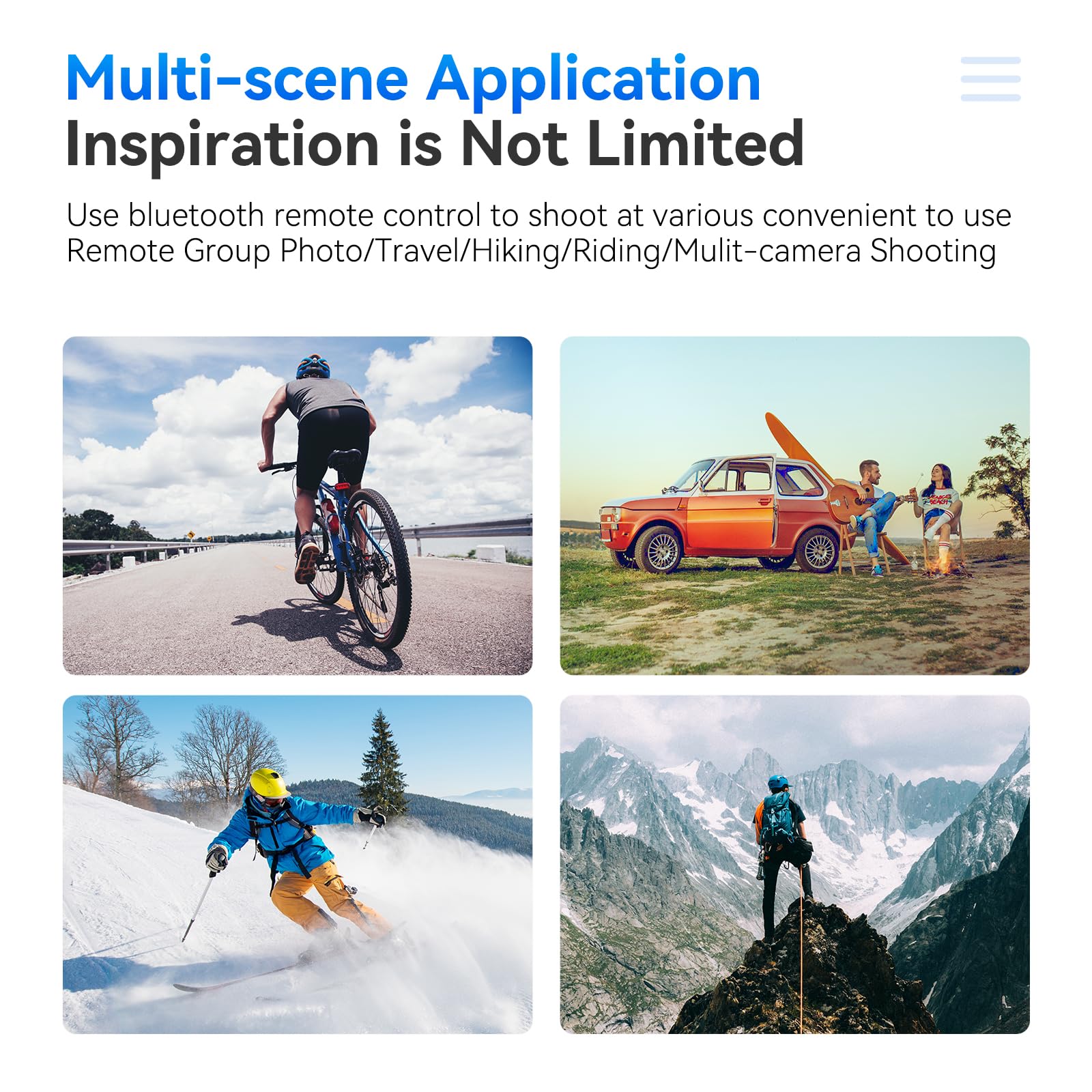 Remote For Gopro | A10 Smart Wireless Bluetooth Control With Hand Strap For Go Pro Hero 13 12 11 10 9 8 Black Max 11 Mini Contro