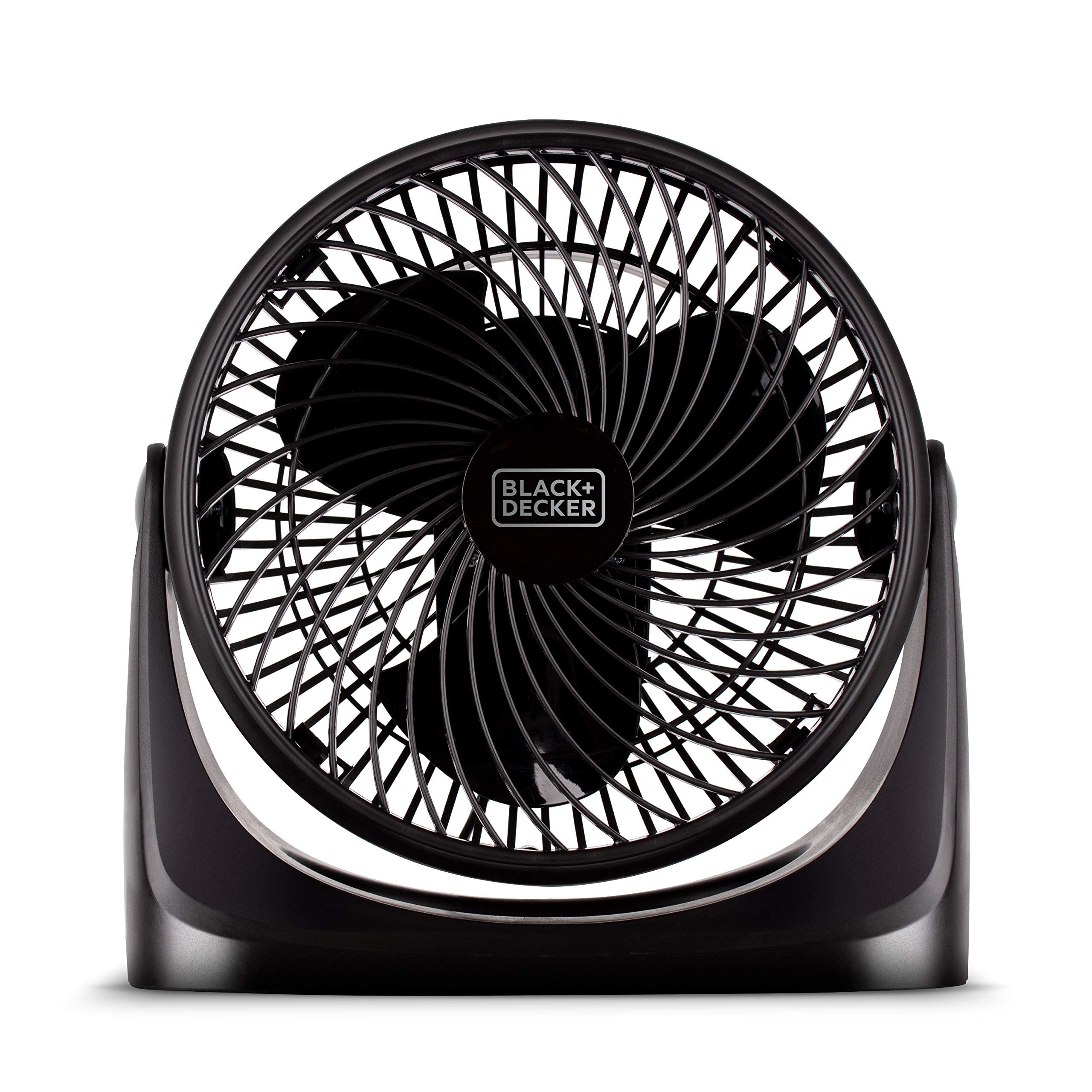 Black+Decker Turbo Desk Fan   Electric Portable 7 Inch Table Fan With Adjustable Tilt For Quiet Cooling, Black