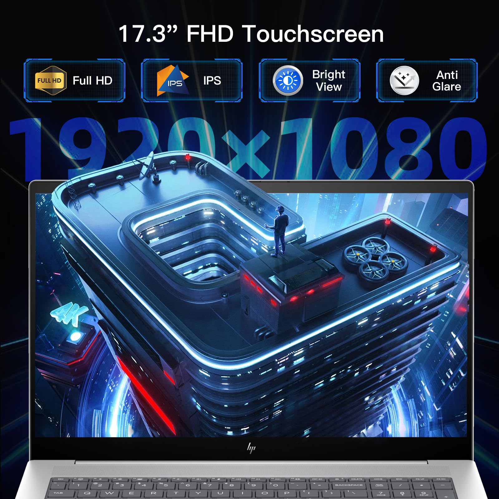 Hp Envy Ai Busines Laptop - 17.3'' Fhd Touchscreen, Intel Ultra 7 155H - Numeric Keypad, Wifi 7, Win 11 Pro W/Cd/Dvd Drive(16Gb