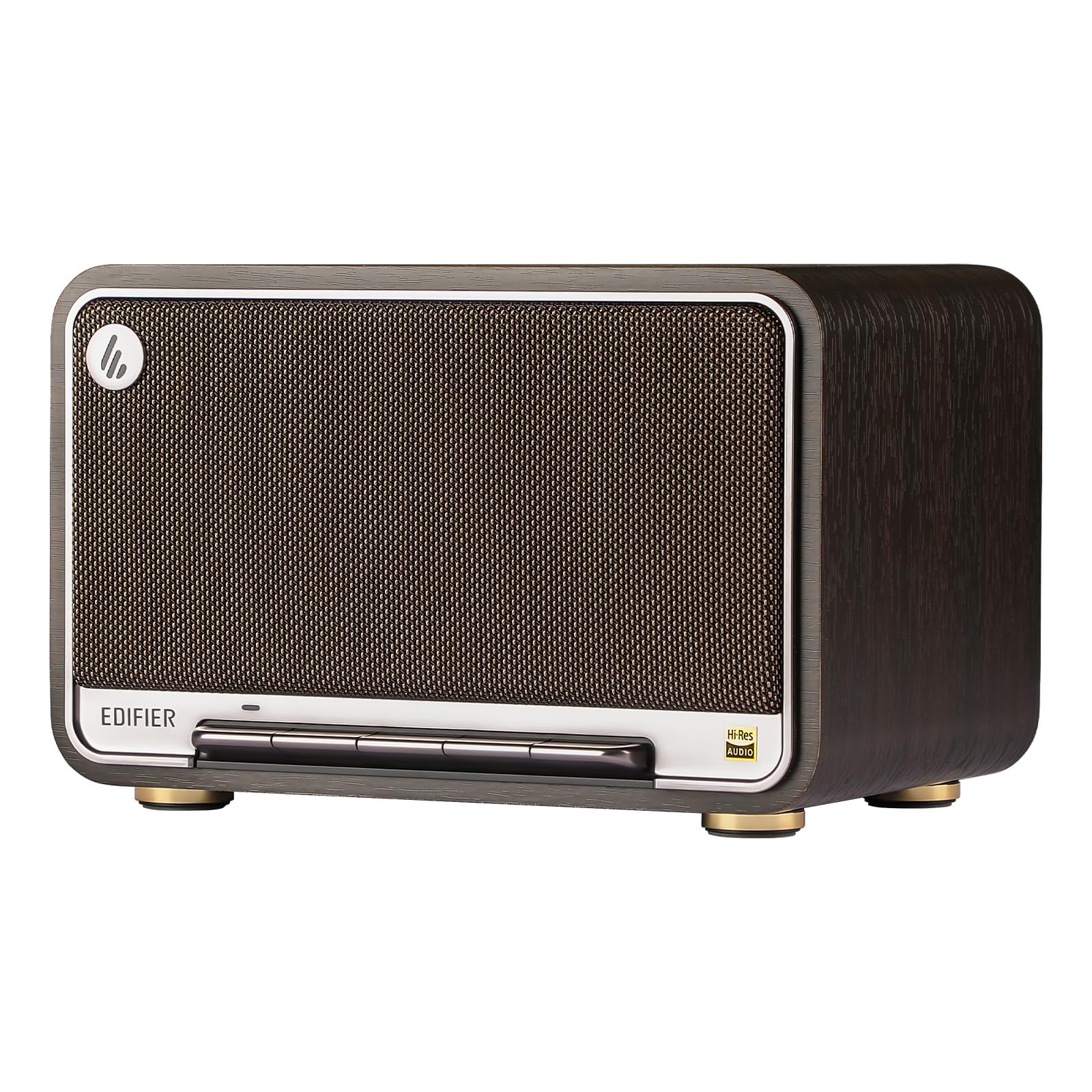 Edifier D32 Tabletop Wireless Speakers 60W RMS, Hi-Res Audio Bluetooth 5.3 Speaker Support LDAC, Portable Retro Wooden Compatibl