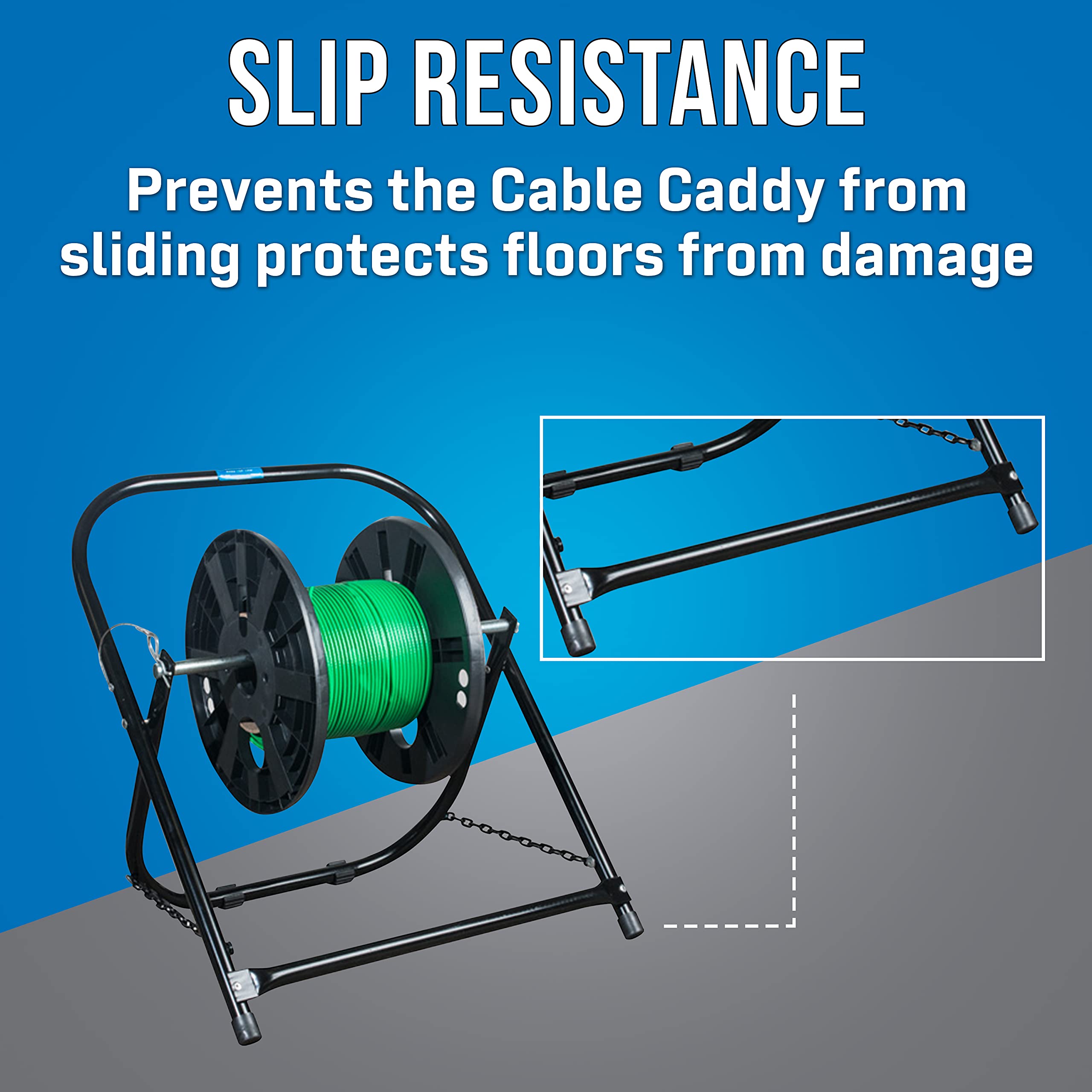 Jonard Tools Cc 2721 Heavy Duty Steel Cable Caddy For Cable Reels, 17    Wide X 20    Diameter, 100 Lb Capacity