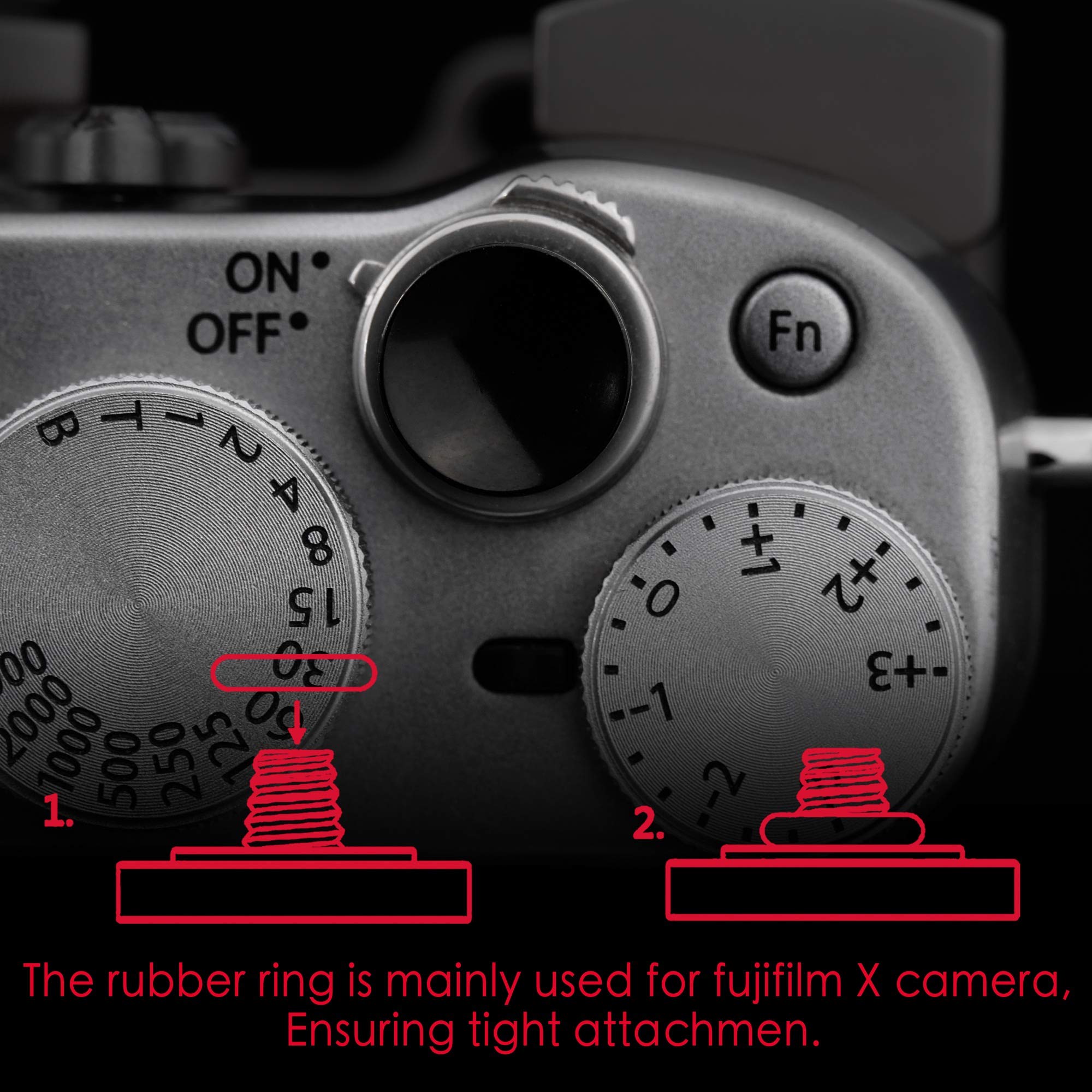 Soft Shutter Release Button (2 Pack/Black) High End Concave Camera Shutter Button