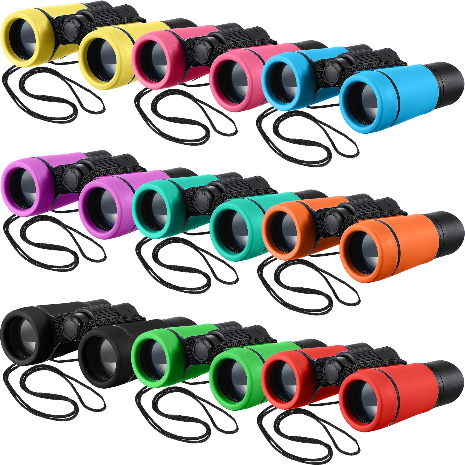 9 Pack Kid Binoculars Shockproof Mini Compact Binoculars Gifts For 3 12 Years Boys Girls Folding Small Telescope Binoculars For 
