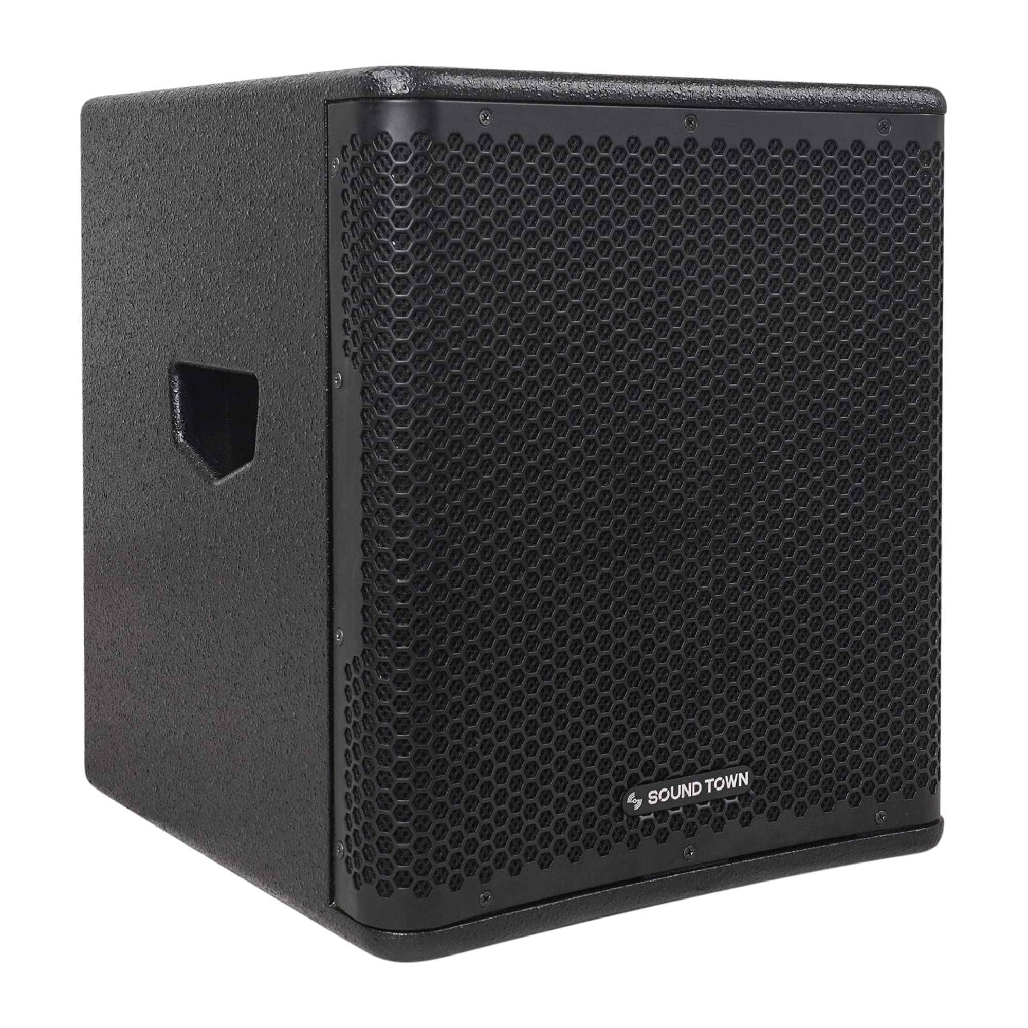Sound Town Oberon Series 12'' 800W Powered Pa/Dj Subwoofer With Class D Amplifier, Lpf, Plywood, Black (Oberon 12Spw)