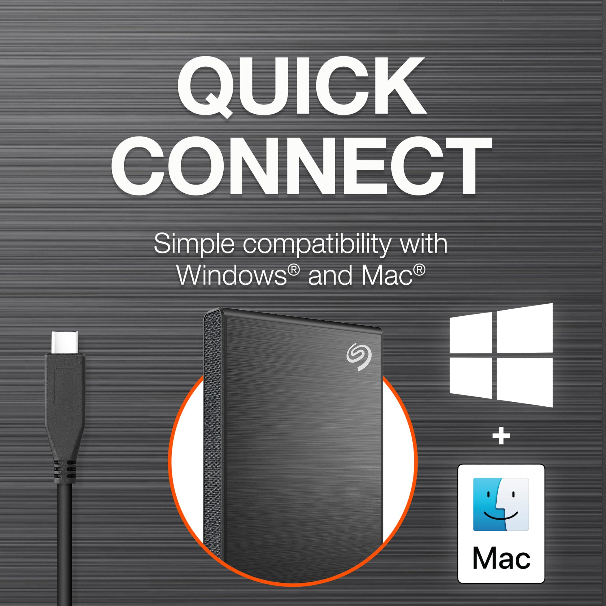 Seagate One Touch Ssd 1Tb External Ssd Portable - Black, Speeds Up To 1030Mb/S, 6Mo Mylio Photo+ Subscription, 6Mo Dropbox Backu