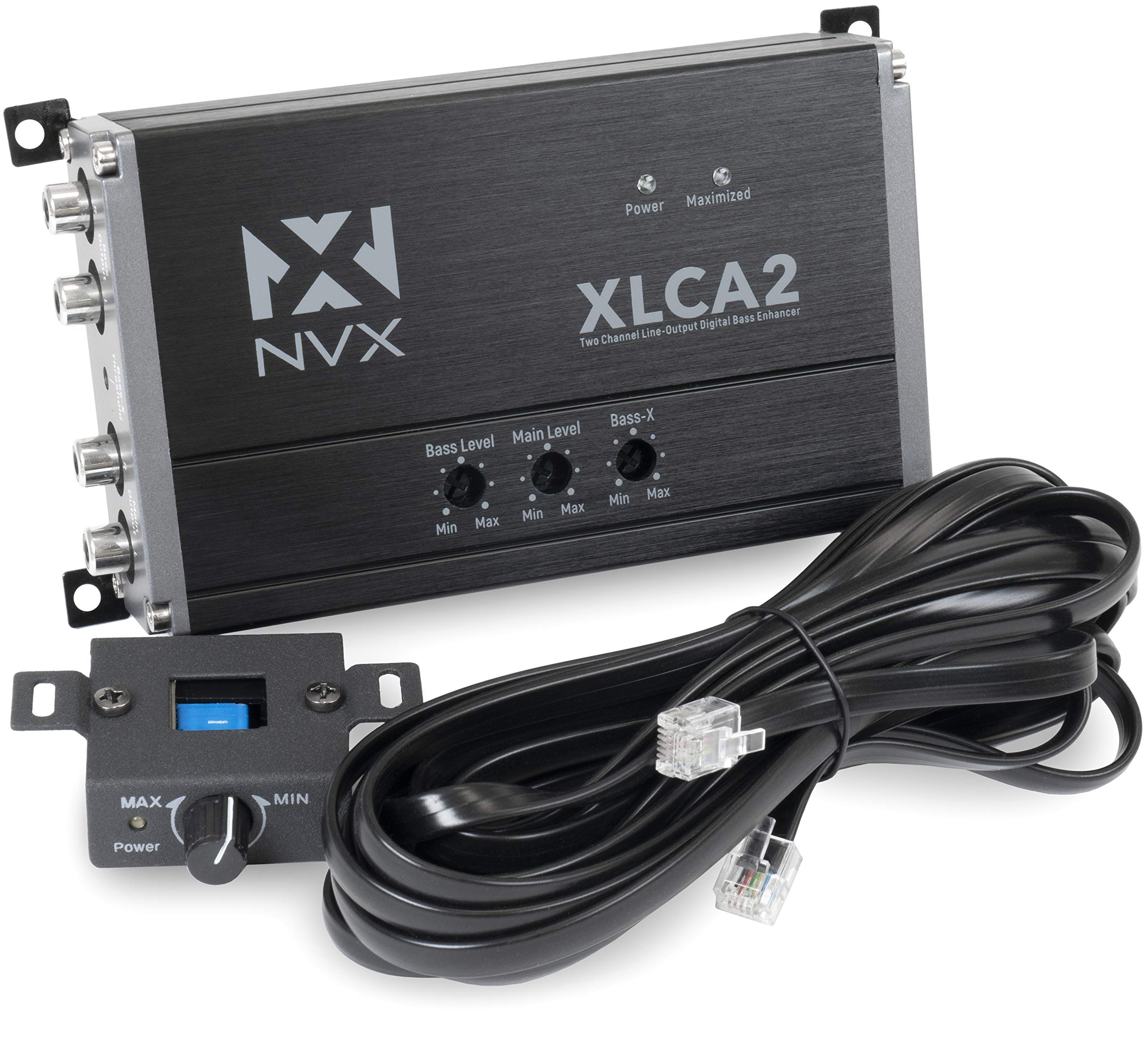 NVX XLCA2 XSeries 2Channel Line Out Converter Digital Bass Enhancer with xBOOST and Remote Level Control