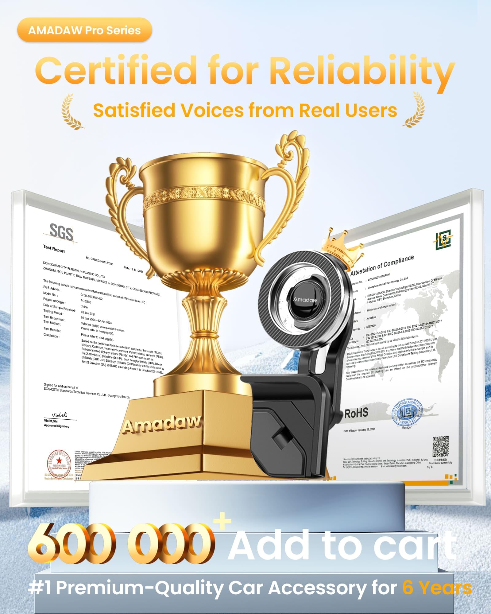 Amadaw 2025 New Tesla Model Y Juniper Phone Mount For Magsafe, [Strongest Magnet, 3M Adhesive], Tesla Phone Holder For Model Y/3