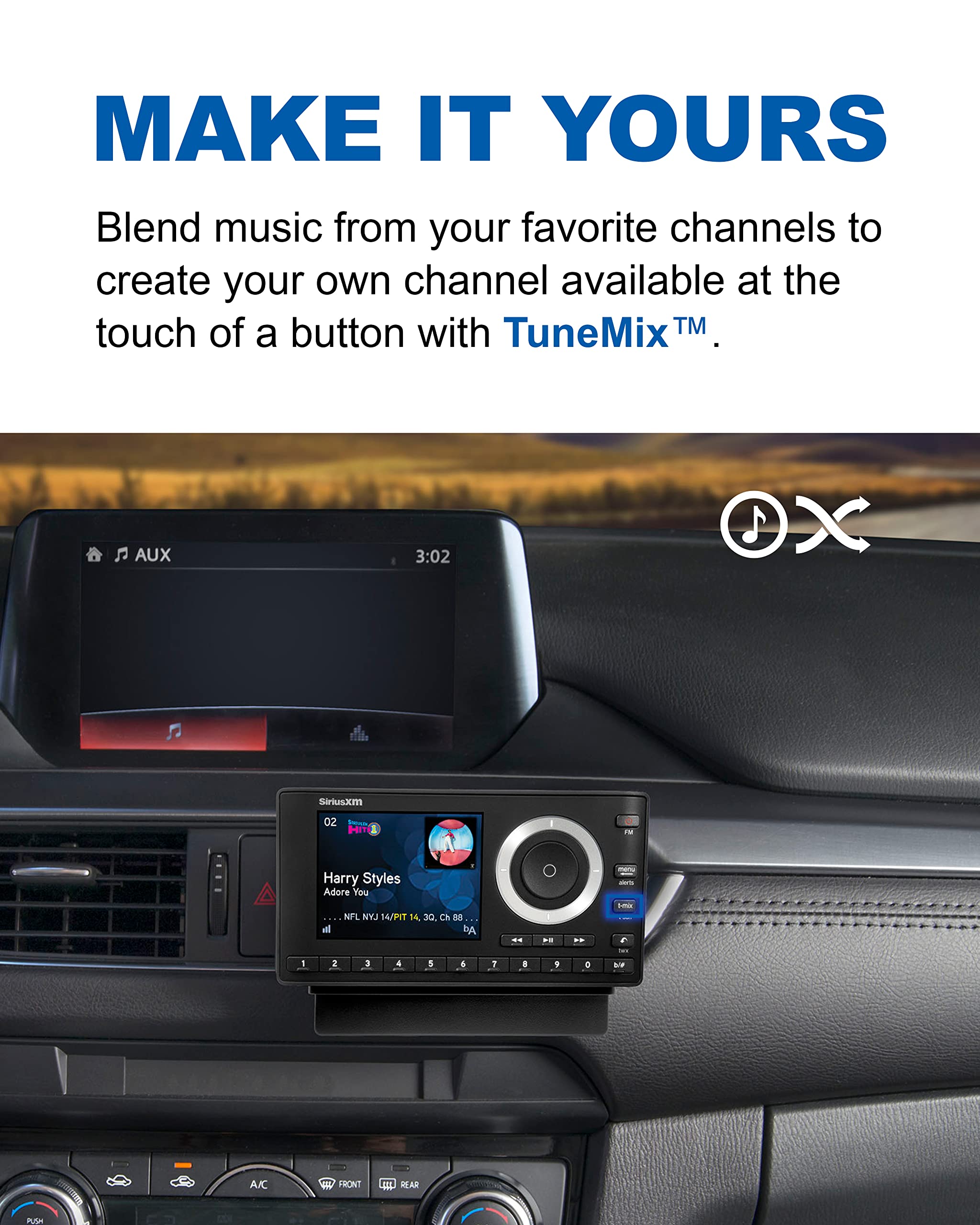 Siriusxm Sxpl1V1 Onyx Plus Satellite Radio With Vehicle Kit, Receive 3 Months Free Service With Subscription     Enjoy Siriusxm