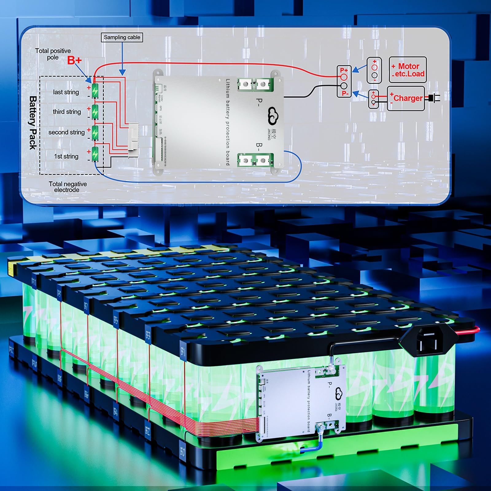 Jkbms Smart Bms 4S 8S 200A 2A Active Balance Build In Bluetooth With Can Rs485 Pcb Battery Protection Board For Lifepo4 Li Ion L