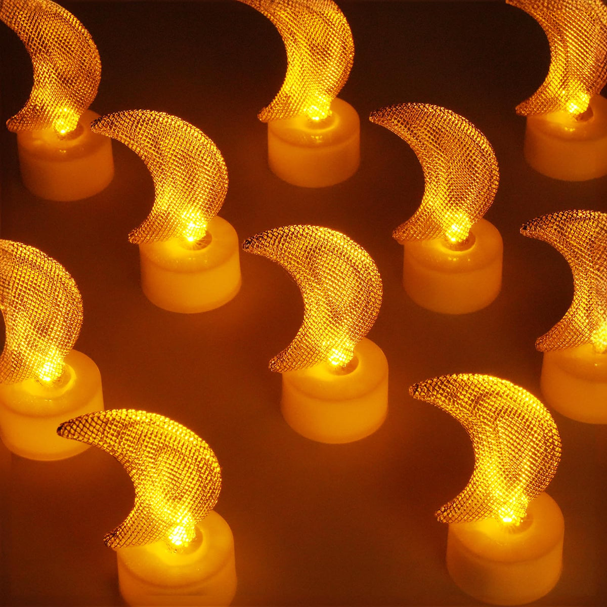 6Pcs Star Tea Lights Candles(Ironwork),Led Flameless Candles Battery Operated For Holiday Gifts,Led Mini Electric Faker Votive T