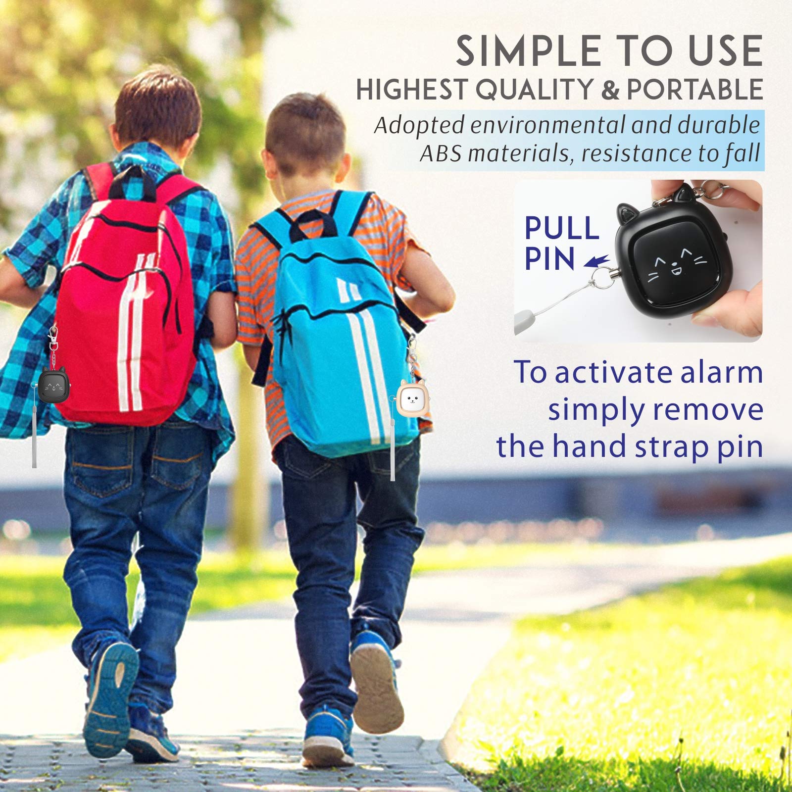 Safe Sound Personal Alarm,2 Pack 130 Db Loud Siren Song Emergency Safety Alarm Keychain With Led Light, Self Defense Siren   Saf