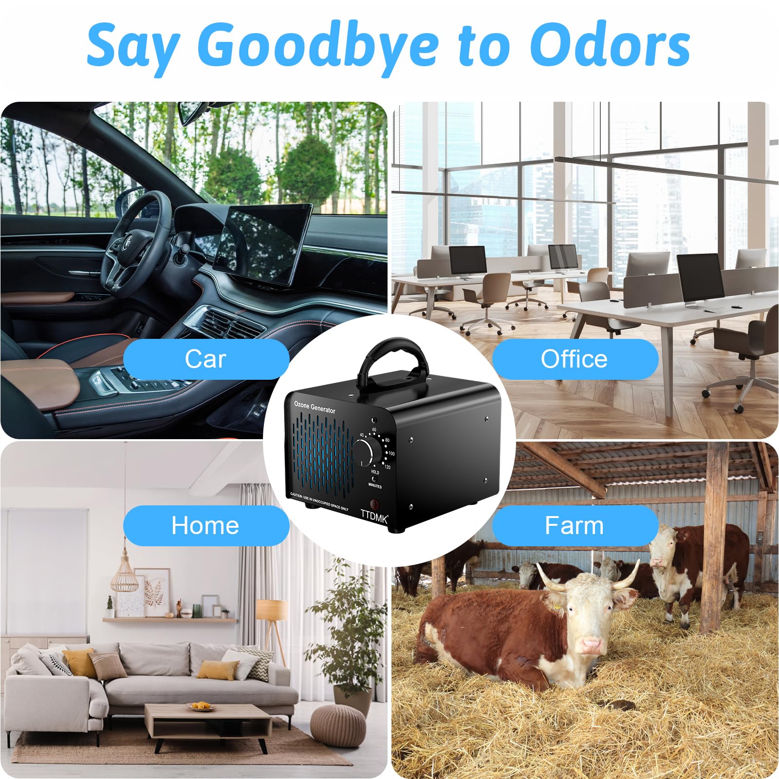 Ozone Generator 58,000Mg/H, Commercial Ozone Machine Odor Removal, High Capacity Ozone Machine, Home Ozone Generator For Car, Ho