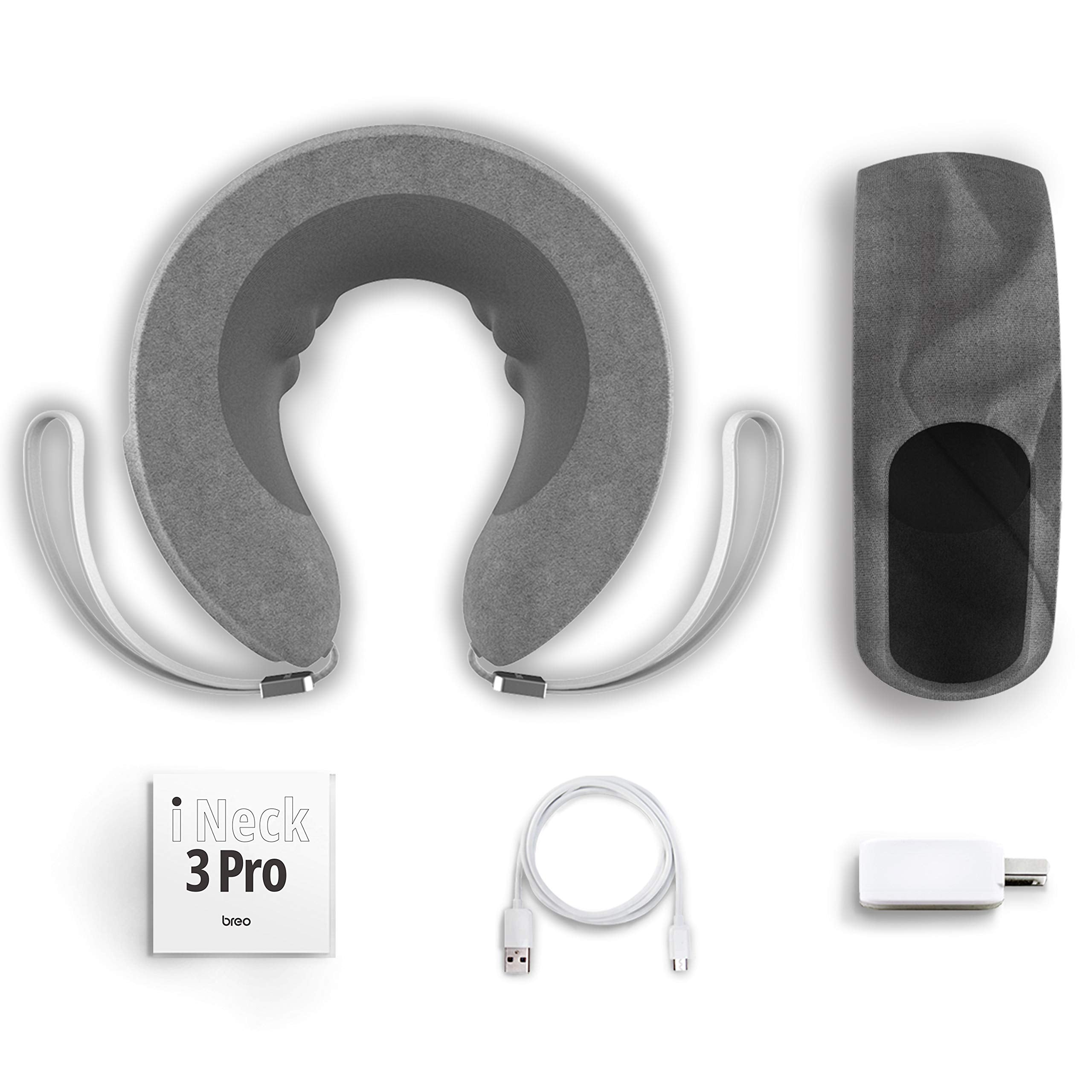 Breo Ineck3 Pro Electric Neck Massager, Shiatsu Massage Pillow With Heat, Deep Tissue Kneading & App Control, Small & Lightweigh