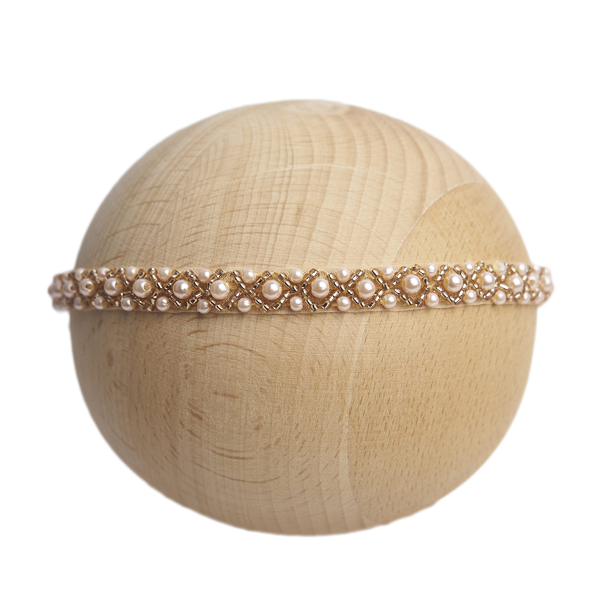 Zeroest Baby Photography Props Headband Newborn Girl Hair Accessories Photo Shoot Outfits Infant Flower Headdress (Gold 1#)