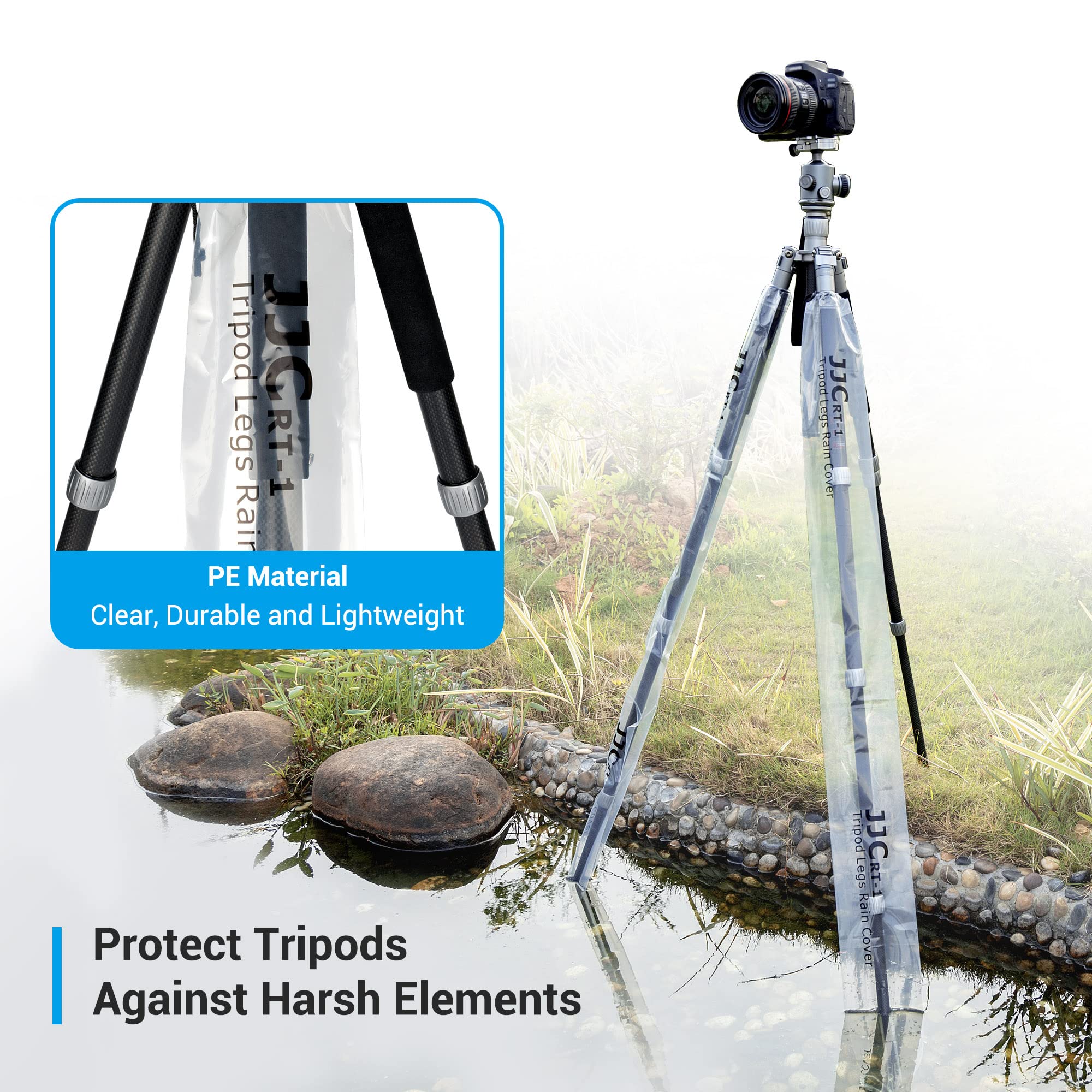 Camera Tripod Leg Covers Clear Sleeves Protector,6 Pack Waterproof Tripod Foot Cover For Protecting Most Standard And Large Trav