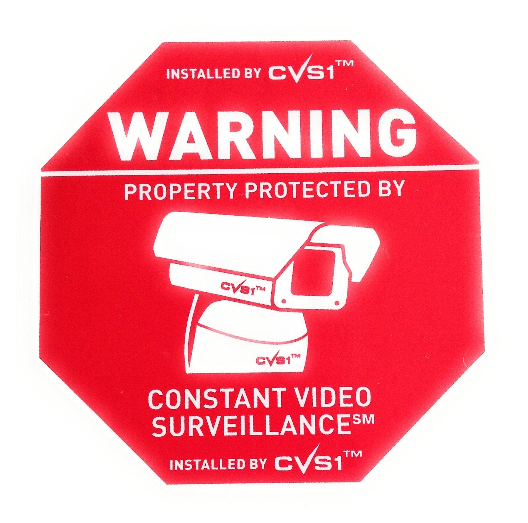 Home Security Cctv Camera Warning Stickers For Windows Doors 14 Pack