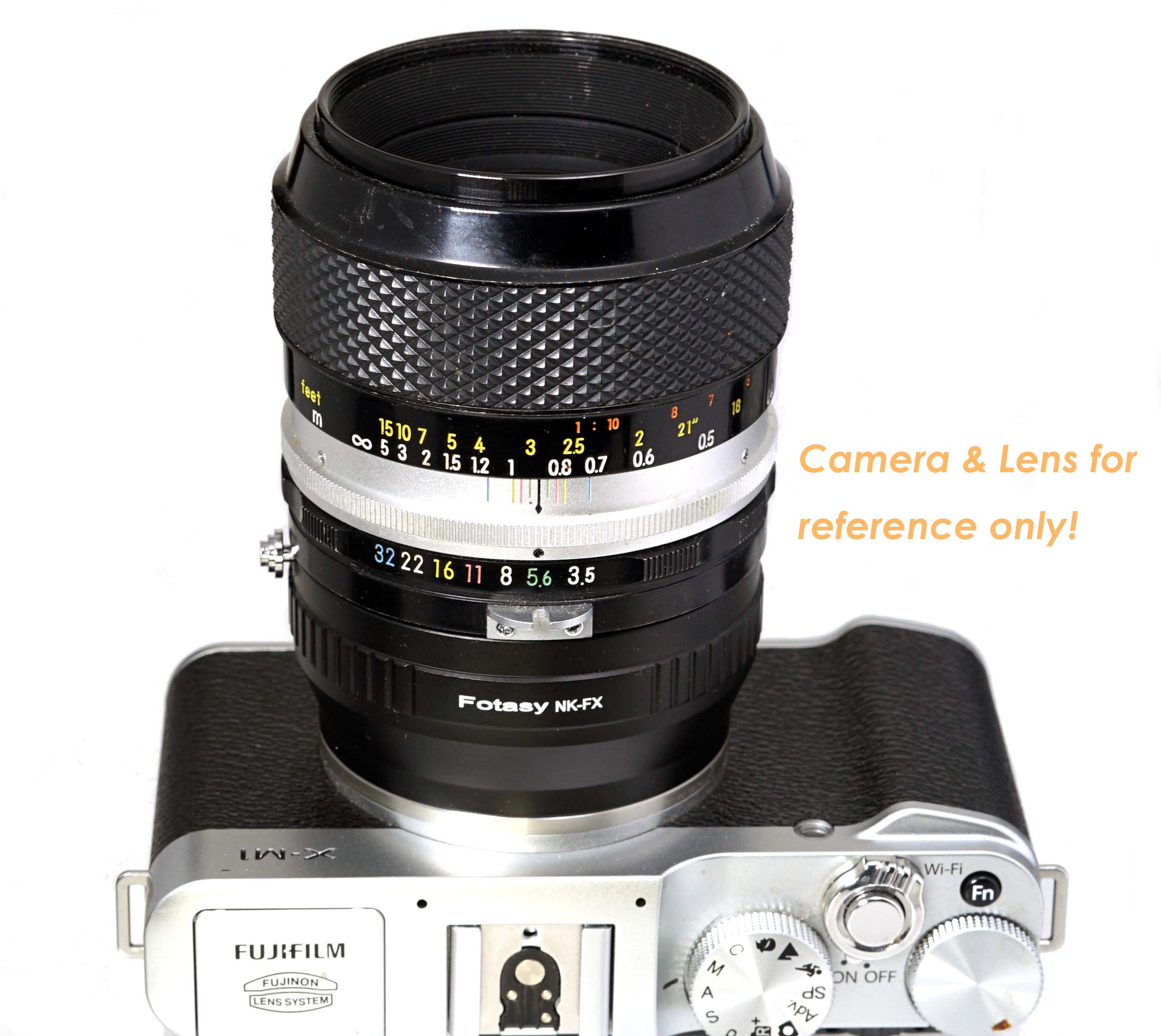 Fotasy Copper Nikkor Lens To Fuji X Adapter, Nk F Mount To X Adapter, Compatible With Fujifilm X-Pro1 X-Pro2 X-Pro3 X-E2 X-E3 X-