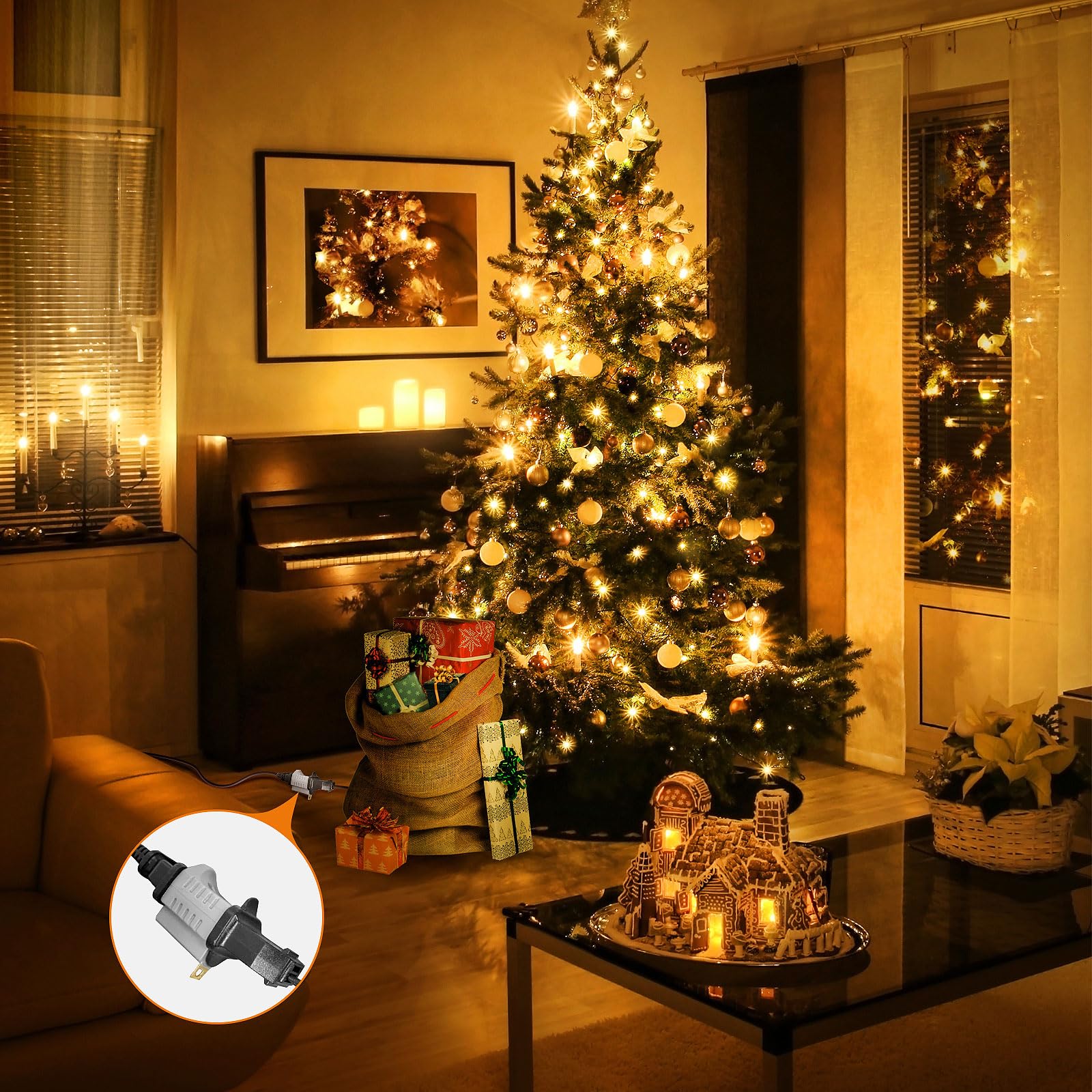 Lyoowng (3 Pack) 3 Prong To 2 Prong Adapter, Non Polarized 3 Pin To 2 Pin Power For Wall Outlets Plugs, Grounding Converter Adap