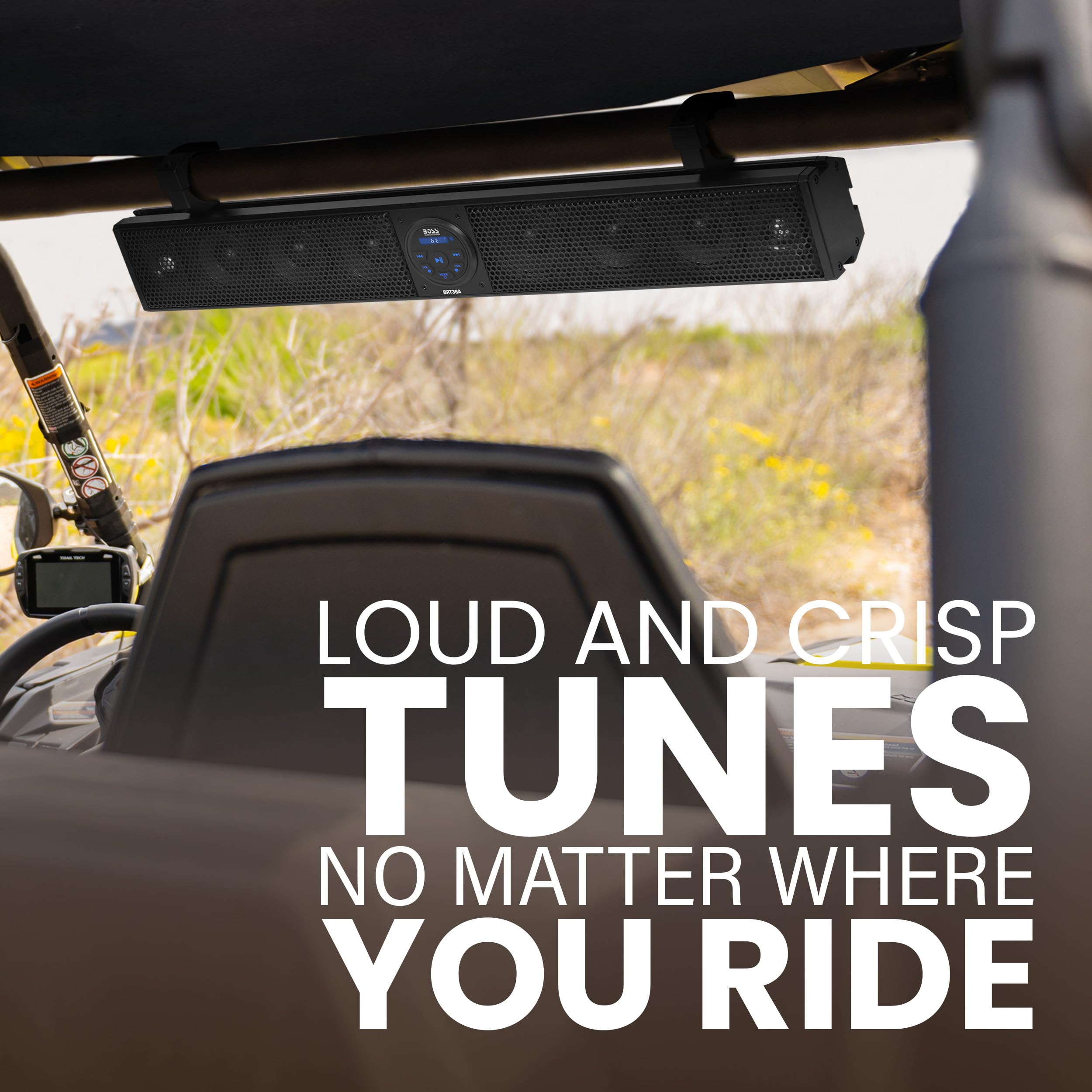 Boss Audio Systems Brt36A Atv Utv Sound Bar   36 Inches Wide, 4 Inch Speakers, 1 Inch Tweeters, Full Range, Ipx5 Weatherproof, B