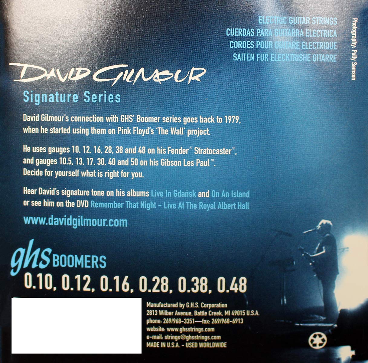 Ghs David Gilmour Signature Blue Set Gb Dgf   5 Sets