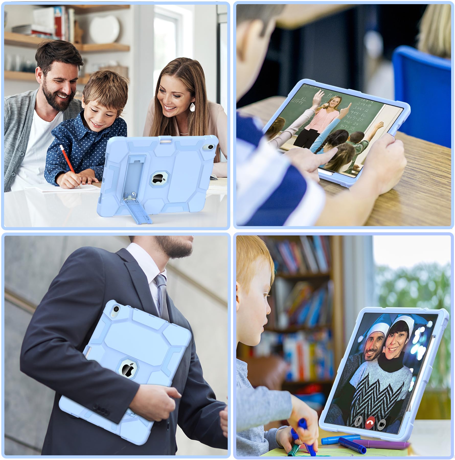 Ccmao Case For New Ipad Air 13 Inch Case M2 2024, Ipad Air 13 Inch Case With Kickstand And Pencil Holder,Heavy Duty Shockproof P