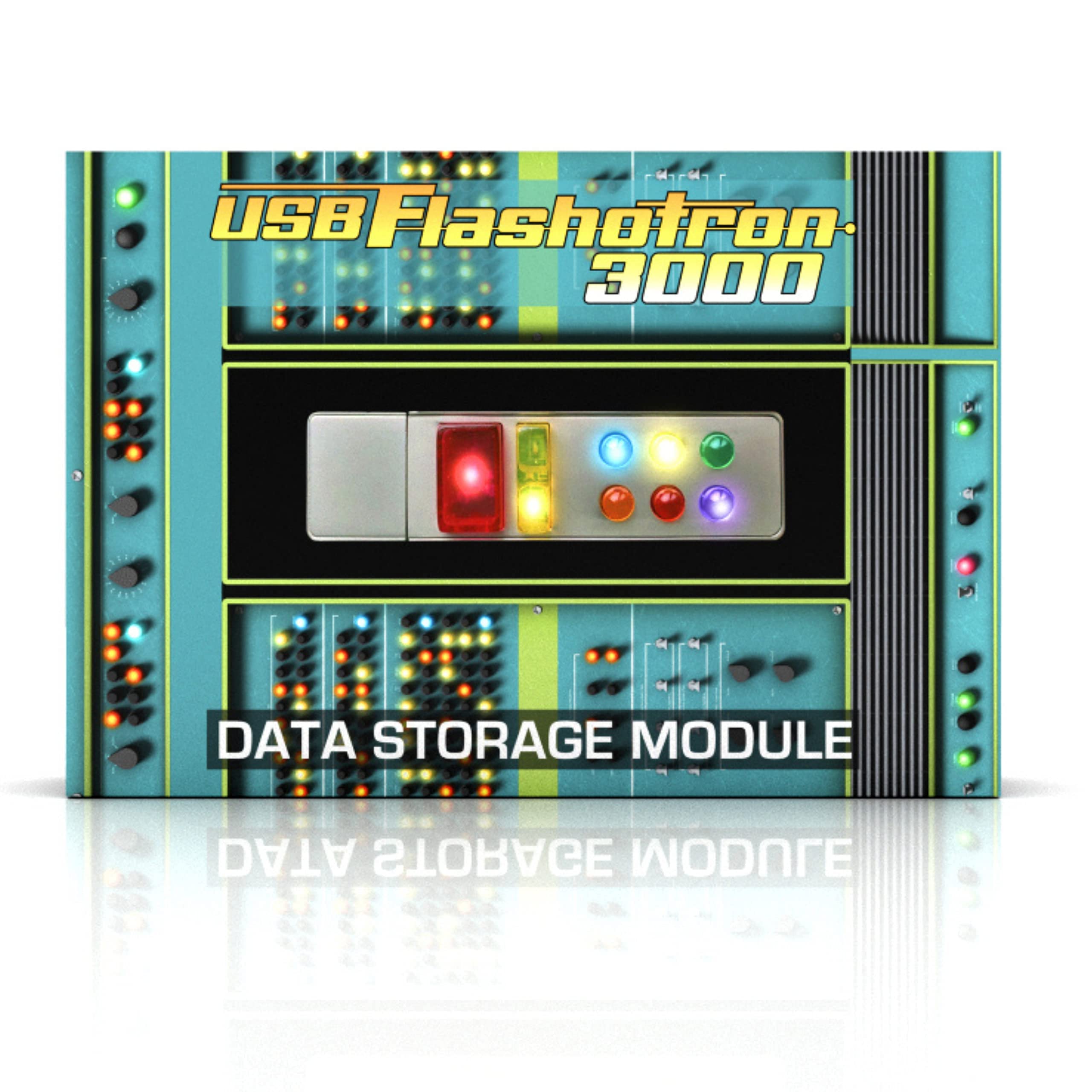 Retro Usb Light Up Memory Stick, Flash Drive W/Led 1950S Retro Sci-Fi Space Age Action And Totally Cool Storage/Gift Box (Matte