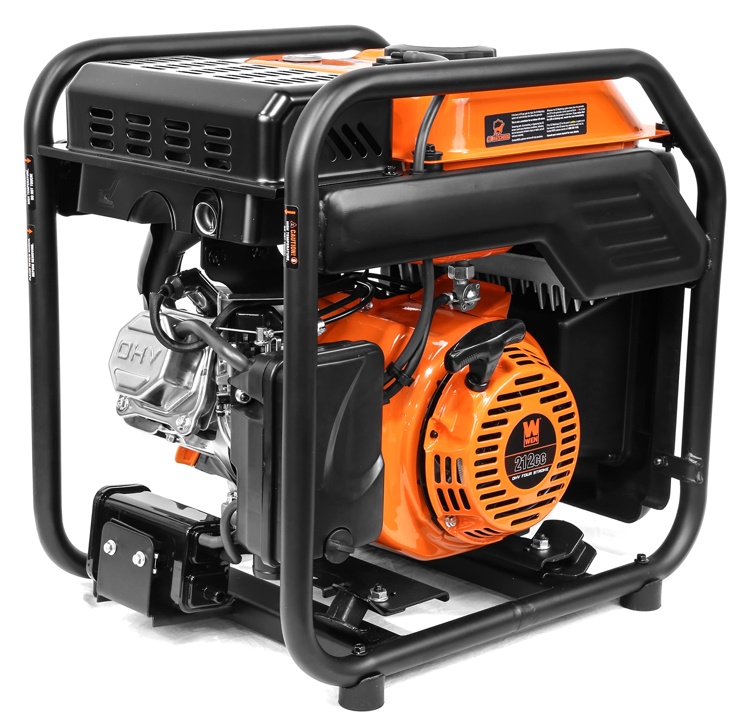 Wen Gn400Ix Rv-Ready 4000-Watt Open Frame Inverter Generator With Co Shutdown Sensor, Black/Orange