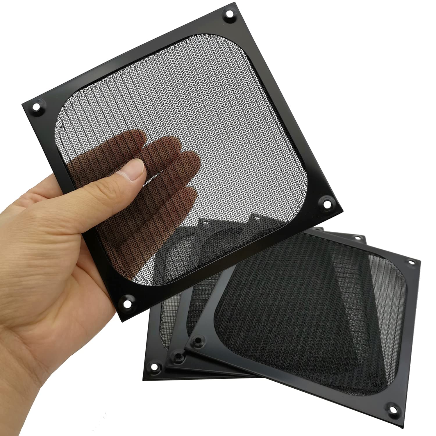 140Mm Desktop Computer Case Fan Dust Filter Grills Dustproof Case Cover With Screws, Aluminum Frame Ultra Fine Stainelss Steel M