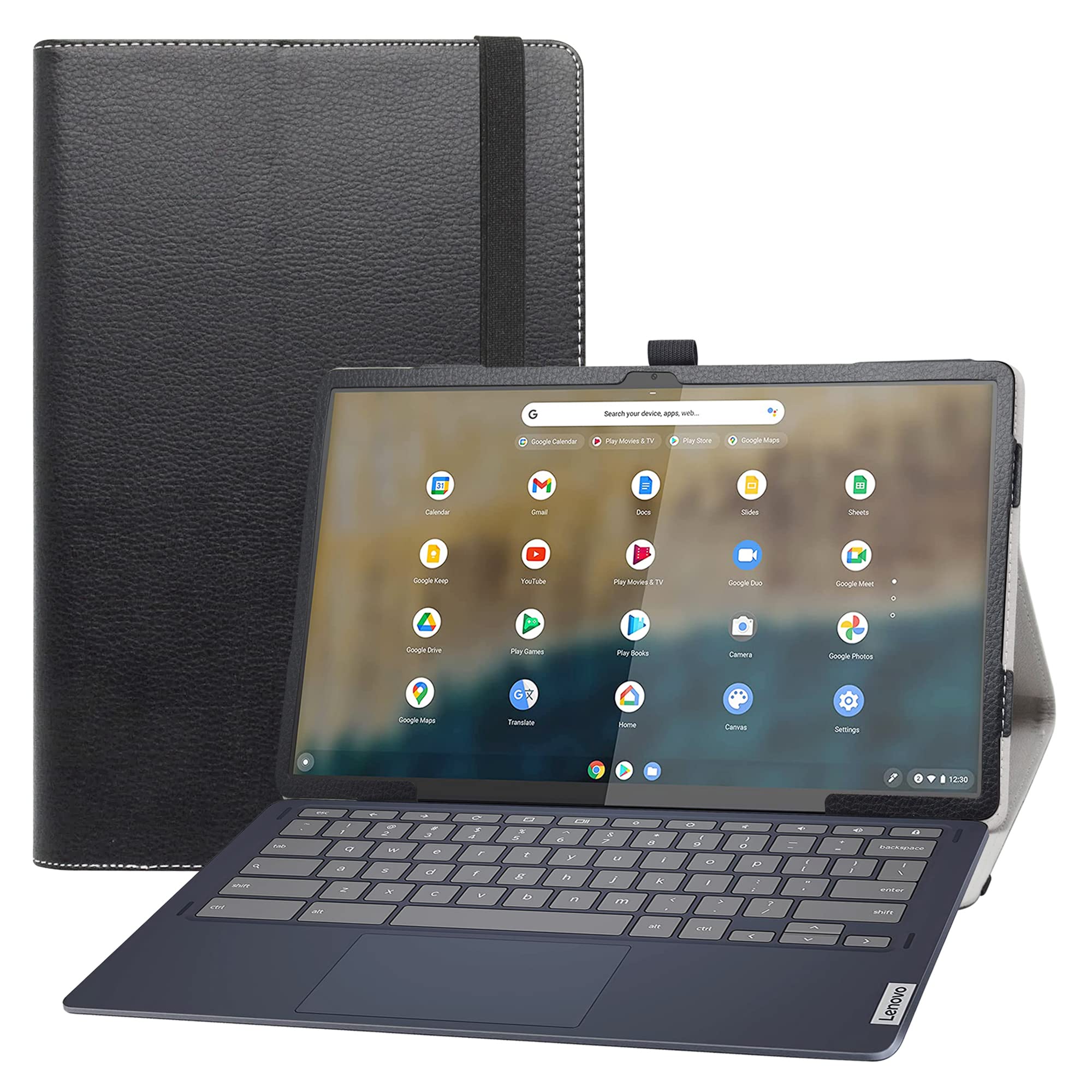 Bige for Lenovo IdeaPad Duet 5 Chromebook 13.3 Case,PU Leather Folio 2-Folding Stand Cover for Lenovo IdeaPad Duet 5 Chromebook 