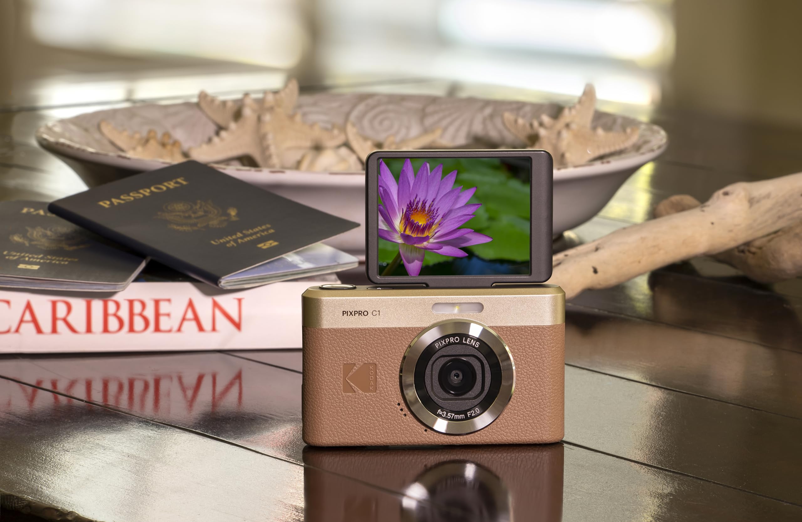 Kodak Pixpro C1 Friendly Zoom Digital Camera - 13Mp Compact Point And Shoot With 2.8    180 Tilt Lcd Flip Screen, Retro Vintage