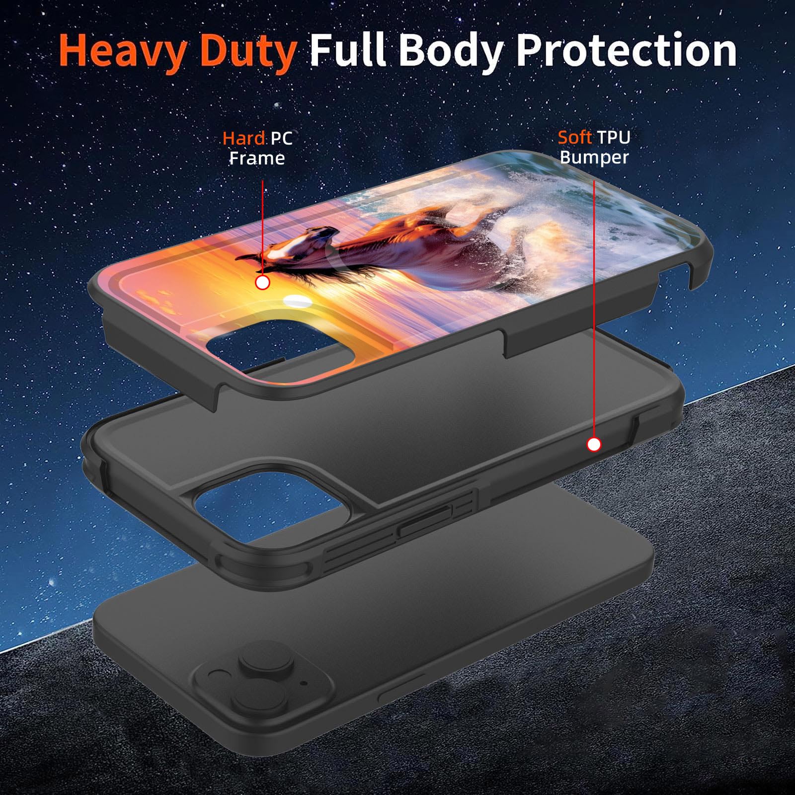 Zqlplzr Magnetic For Iphone 16 Pro Max Case,[Compatible With Magsafe] [Military Grade Drop Protection] Heavy Duty Shockproof Pho