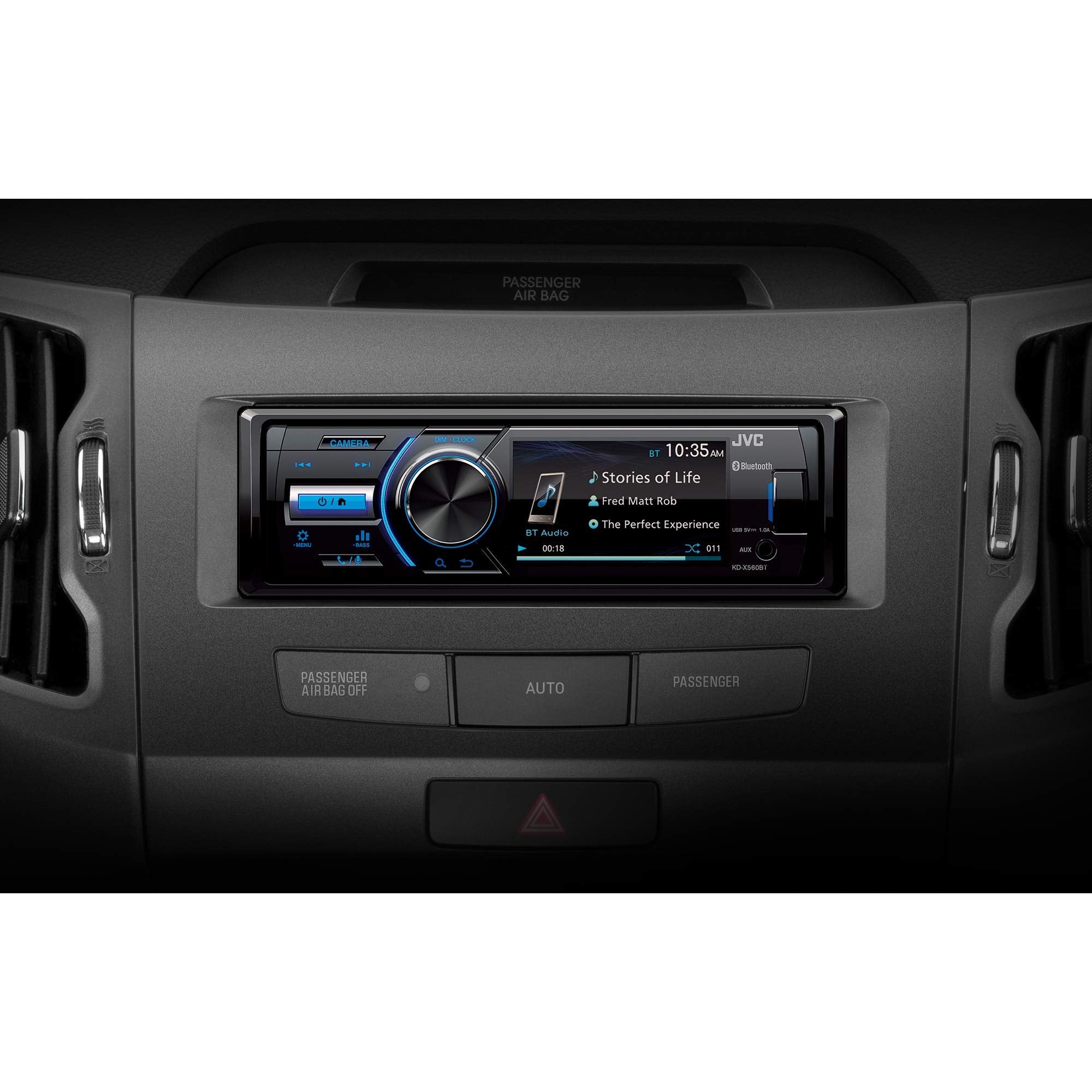 Jvc   Kd X560Bt   Digital Media Car & Marine Bluetooth Receiver Iphone/Android/Usb/Aux Car Stereo With Rear Camera Input
