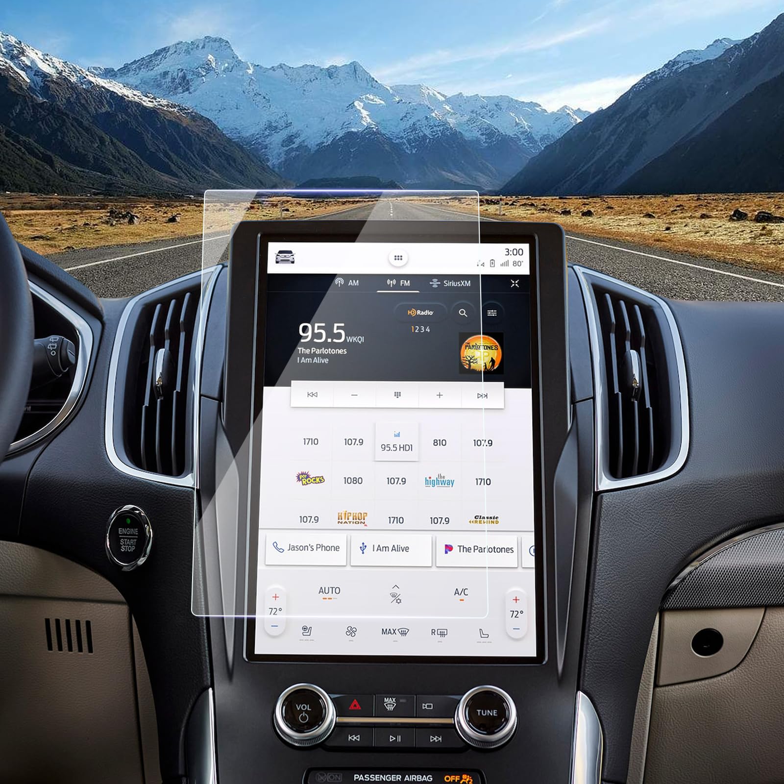 Luwu For 2021 2024 Ford Edge Sync4 Screen Protector 12Inch 2023 2024 Ford Edge Accessories Infotainment Display Ford Edge Screen Protector Foils Pet Plastic 2022 Ford Edge Touchscreen Protective