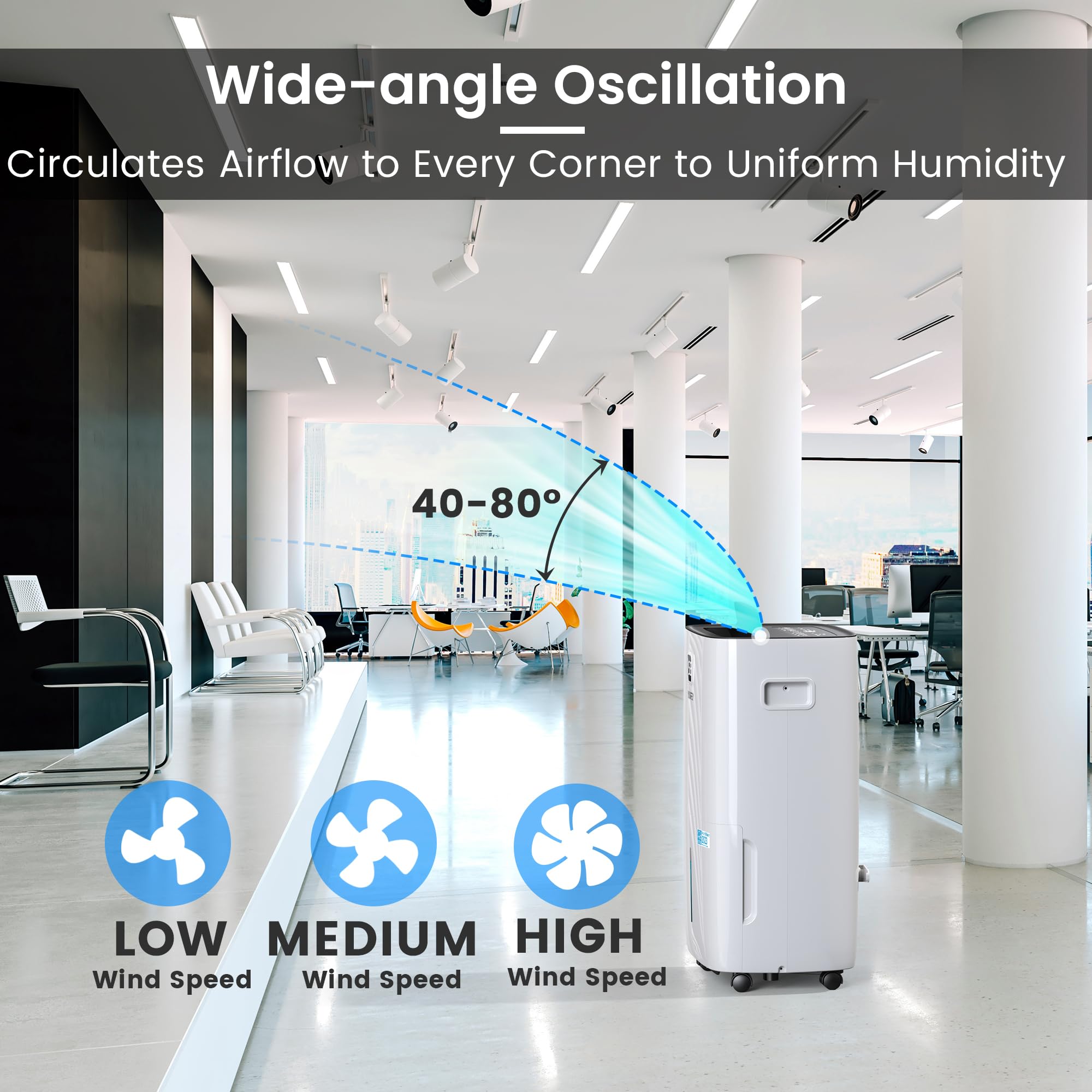 Yaufey 150 Pints Energy Star Dehumidifier With Pump For Home, Basement And Large Room Up To 7000 Sq. Ft., With Drain Hose, Timer