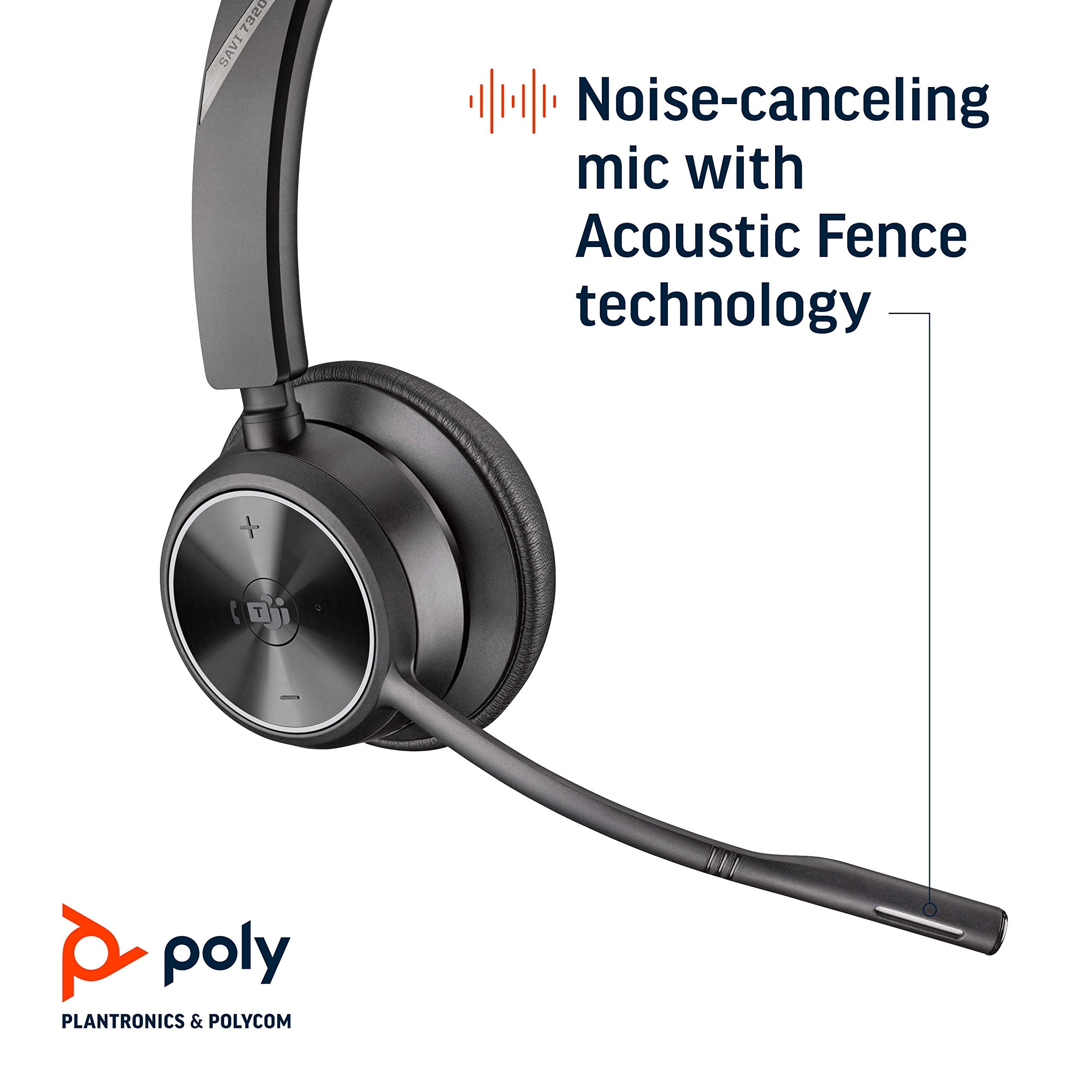 Poly Savi 7320-M Ultra-Secure Wireless Dect Headset System - Microsoft Teams Certified Version