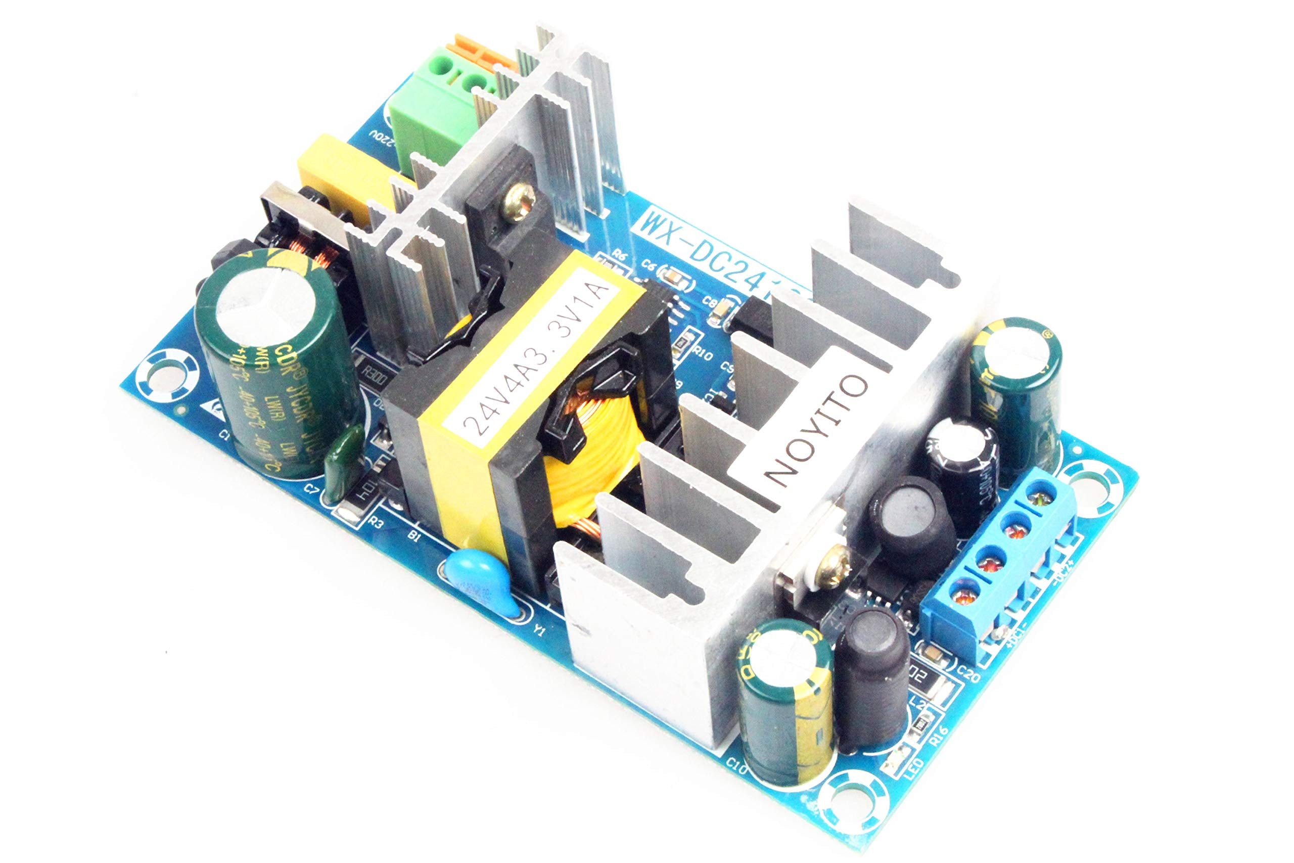 Noyito Ac To Dc Isolated Power Supply Module Dc 24V 4A 3.3 V 1A Dual Output Power Ac 120V (90-265V) 50-60Hz To 24V 3.3V 120W Max