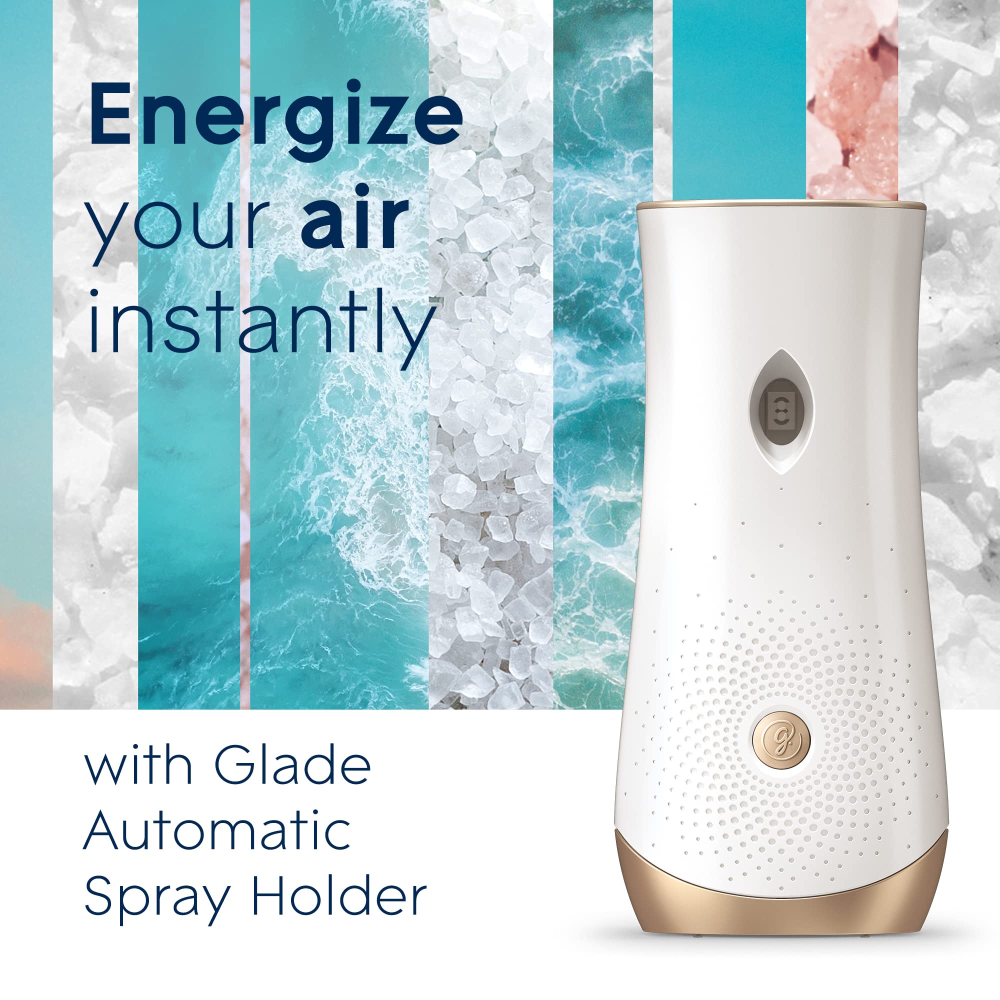 Glade Automatic Spray Refill, Air Freshener For Home And Bathroom, Sky & Sea Salt, 6.2 Oz, 2 Count