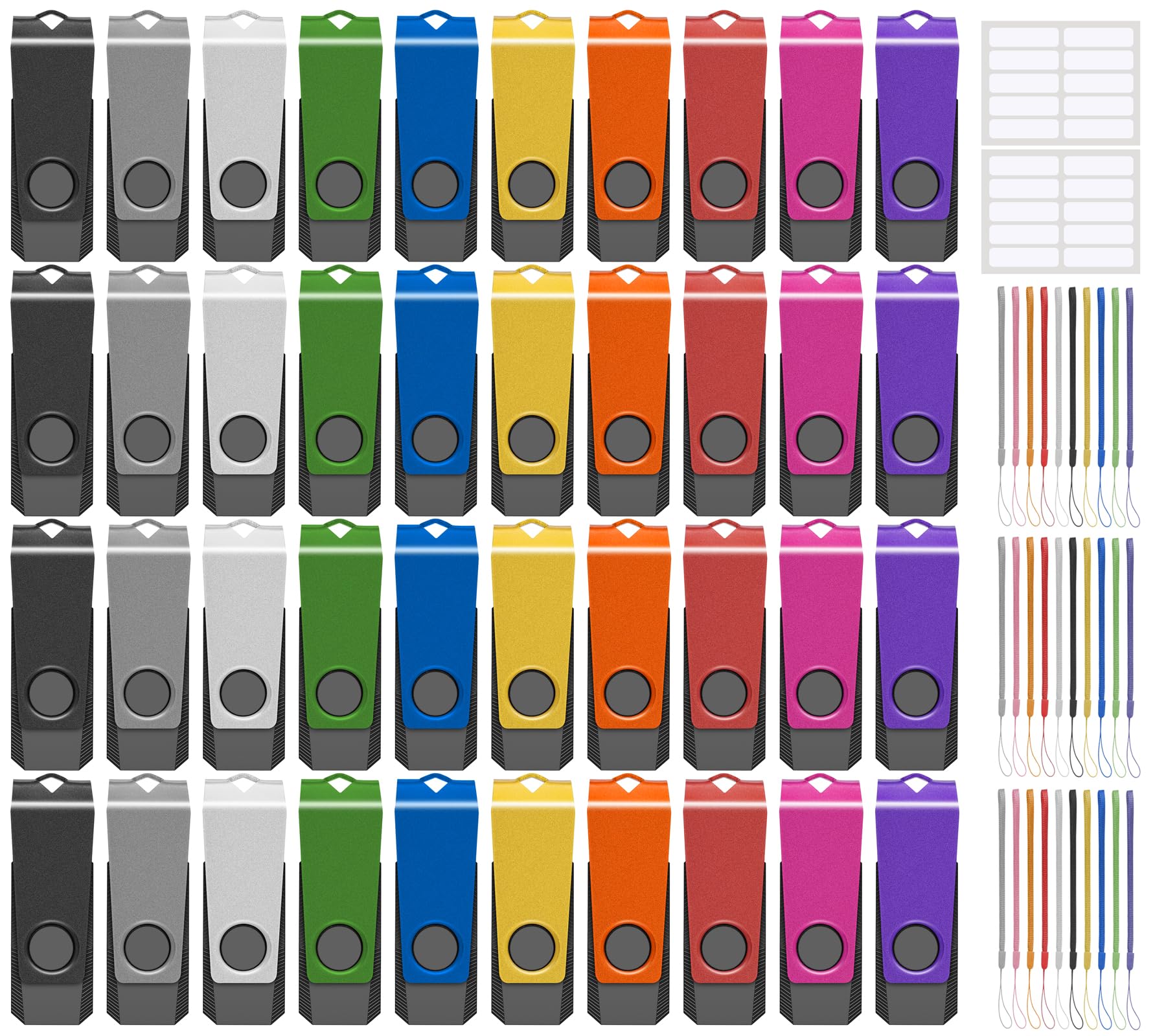 Agecash Usb Thumb Drive 512Mb Usb Flash Drive 100 Pack With 100 Lanyard & Label Fat32 Usb2.0 Flash Drive Bulk Jump Drive Multipa