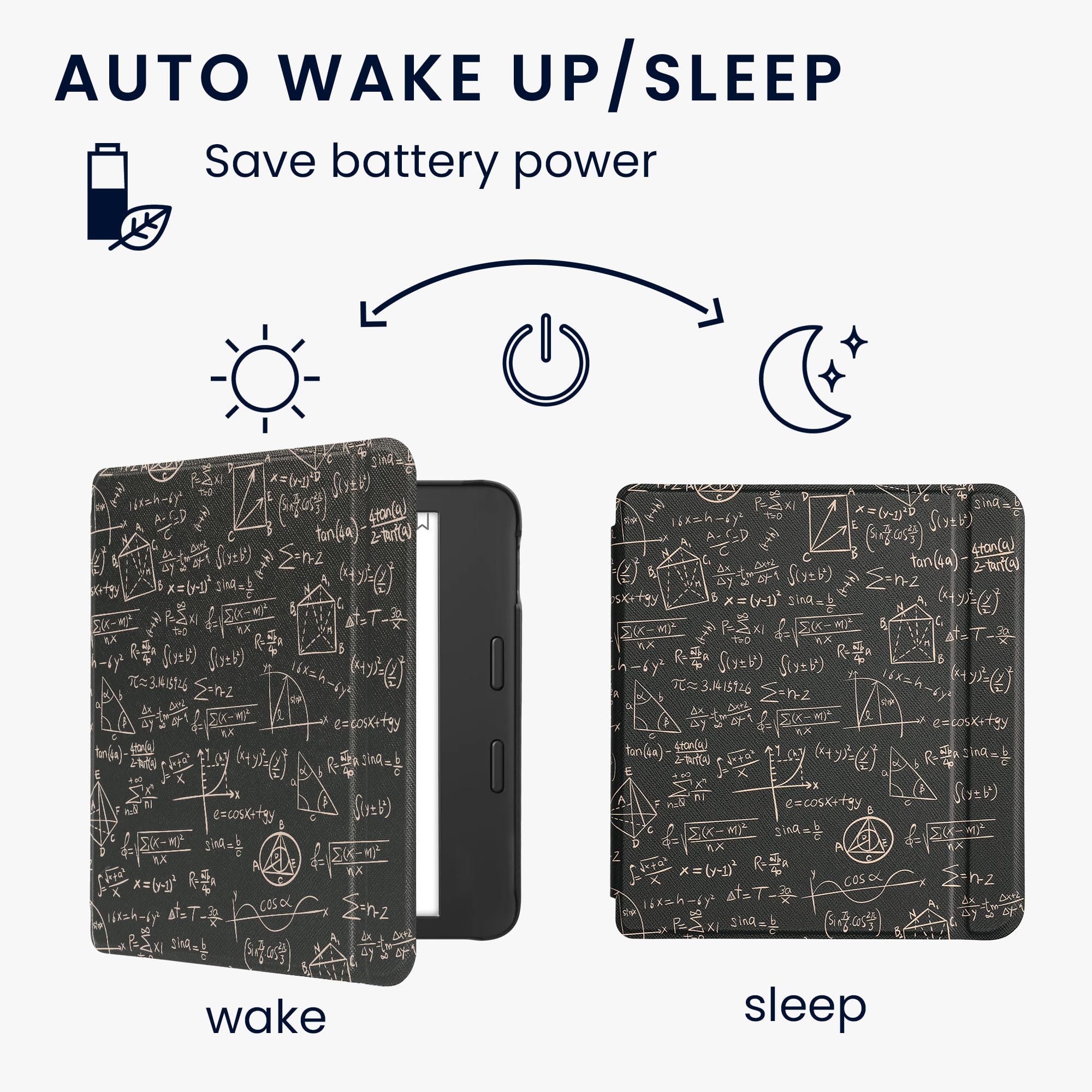 Kwmobile Case Compatible With Kobo Libra 2 Case   Ereader Cover   Equation Green/Yellow