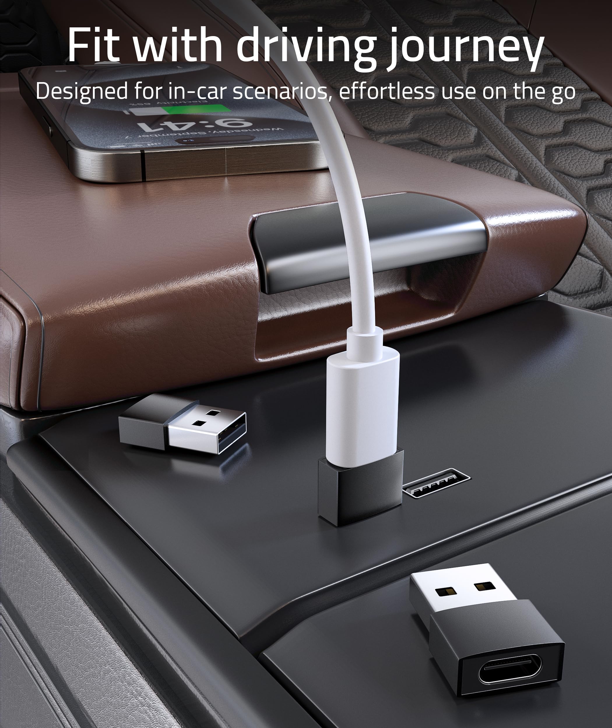 Syntech Usb C Female To Usb Male Adapter Pack Of 3 Type C To Usb A Converter Compatible With Iphone 15/14/13/12 Pro Max Ipad Air