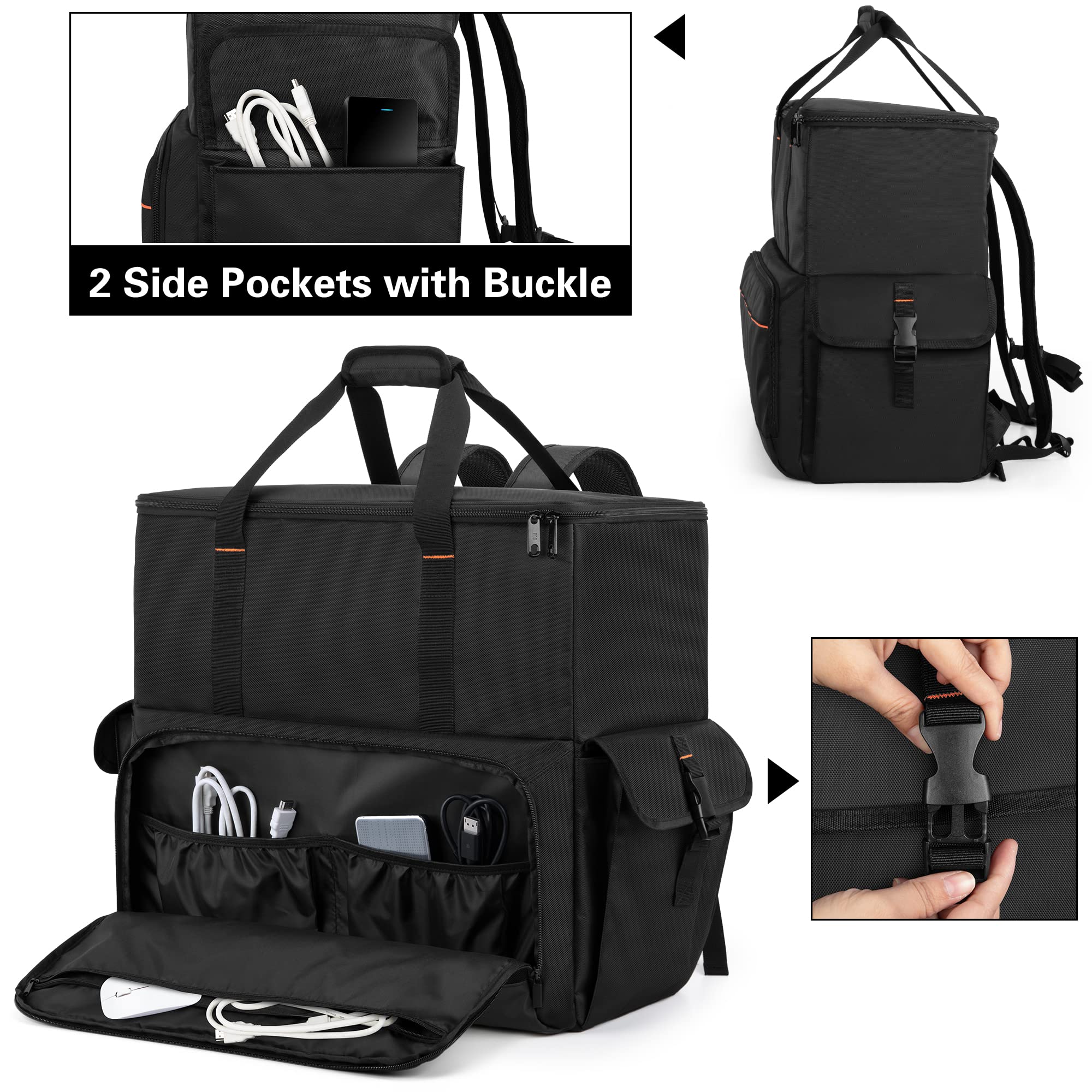 Trunab Computer Desktop Tower Carrying Case, Pc Backpack For Computer Main Processor Case, Keyboard, Cable And Mouse, Earphone,