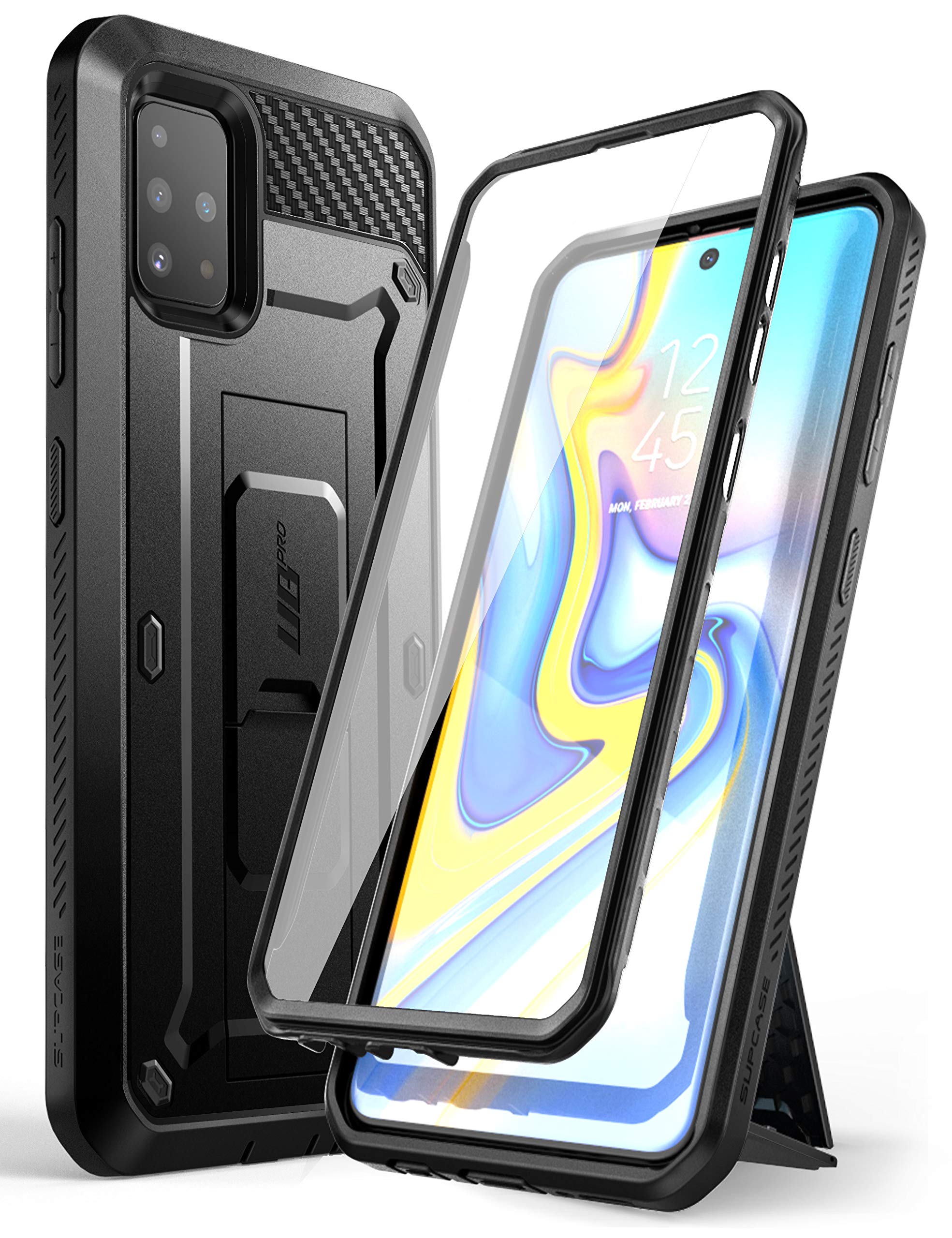 Supcase For Samsung Galaxy A51 Case [Not Fit A51 5G Version], [Built In Screen Protector & Stand & Belt Clip] Full Body Heavy Du