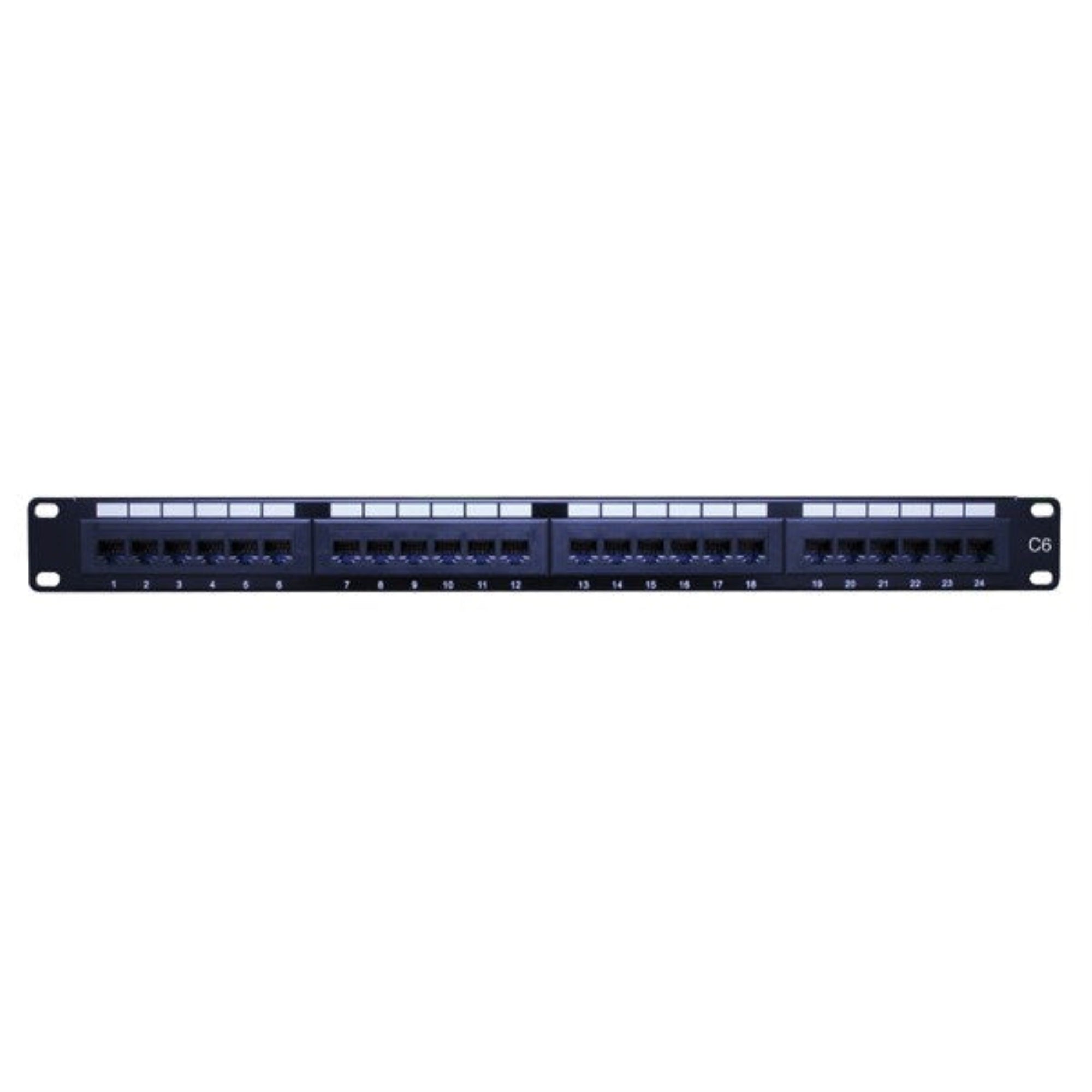 CAT6 Patch Panel 24 Port 1 Rack Space Unit