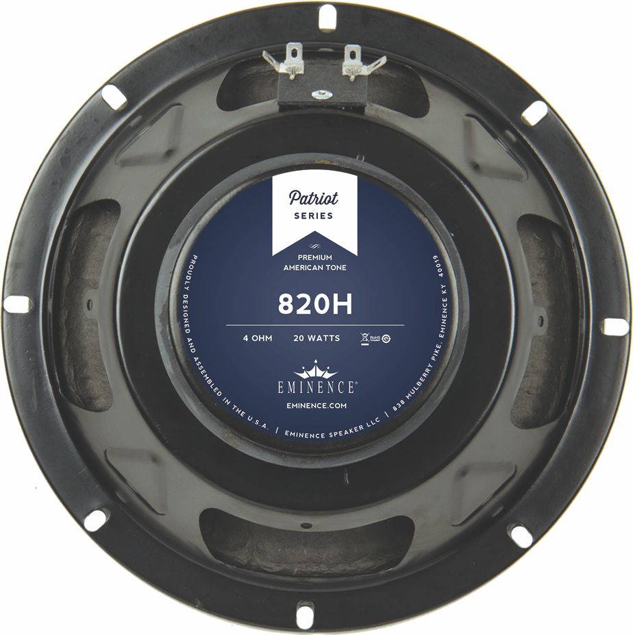 8-in 20W RMS to MAX 40W 1-in Voice Coil Diameter 4 Ohms Impedance Ferrite Magnet