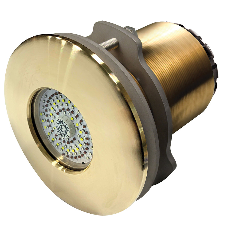 Lumitec Seablaze Typhoon Underwater Light - Bronze Thru-Hull Led Light - White/Blue - Flush Mount,WBAUVA001346044