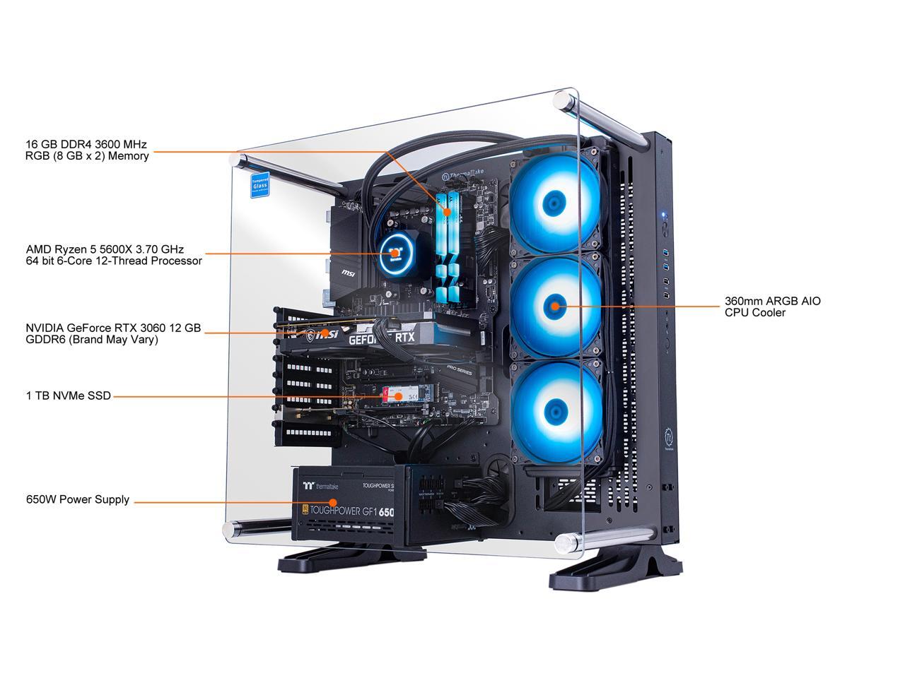 Dt Thermaltake P3Bk B550 S36 Lcs R